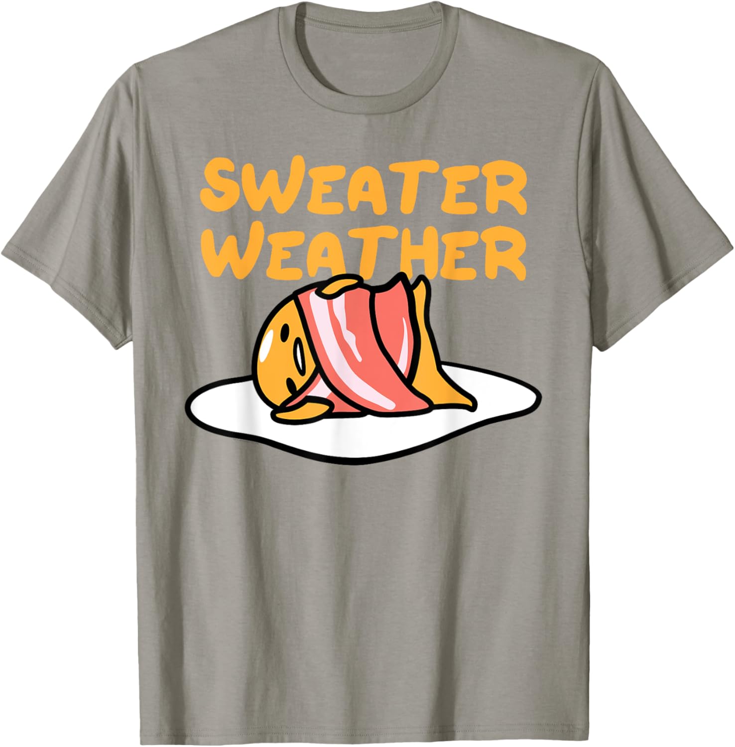 Cozy Gudetama Sweater Weather Bacon Blanket T-Shirt for Comfort Lovers - 10