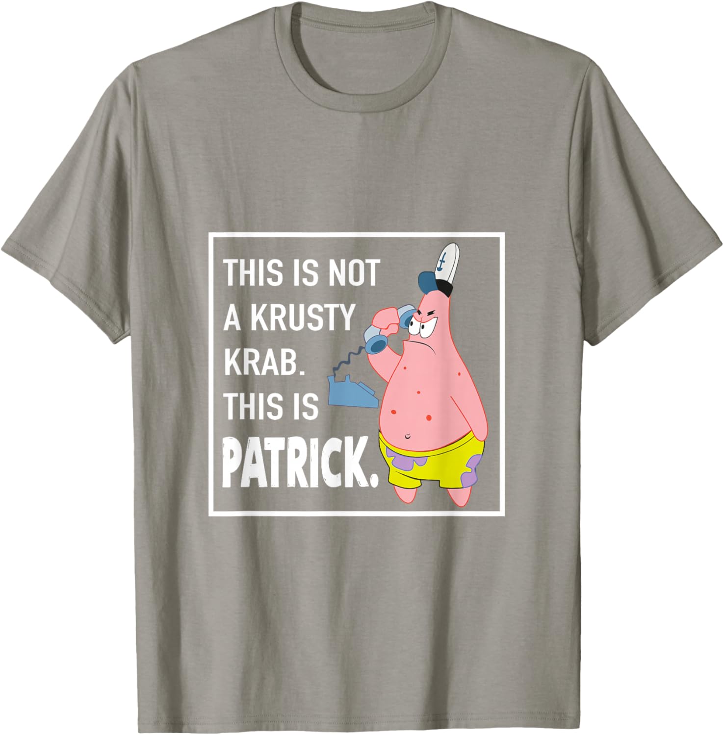 Patrick Star This is Not a Krusty Krab T-Shirt Fun Ocean Theme Apparel - 15