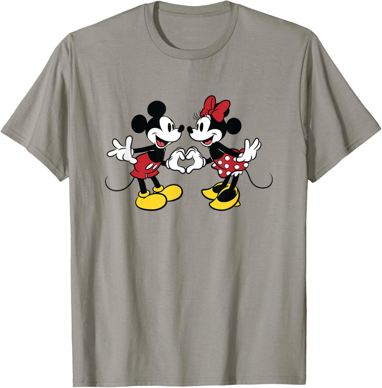 Disney Mickey and Friends Valentine Heart T-Shirt for Couples and Fans - 1