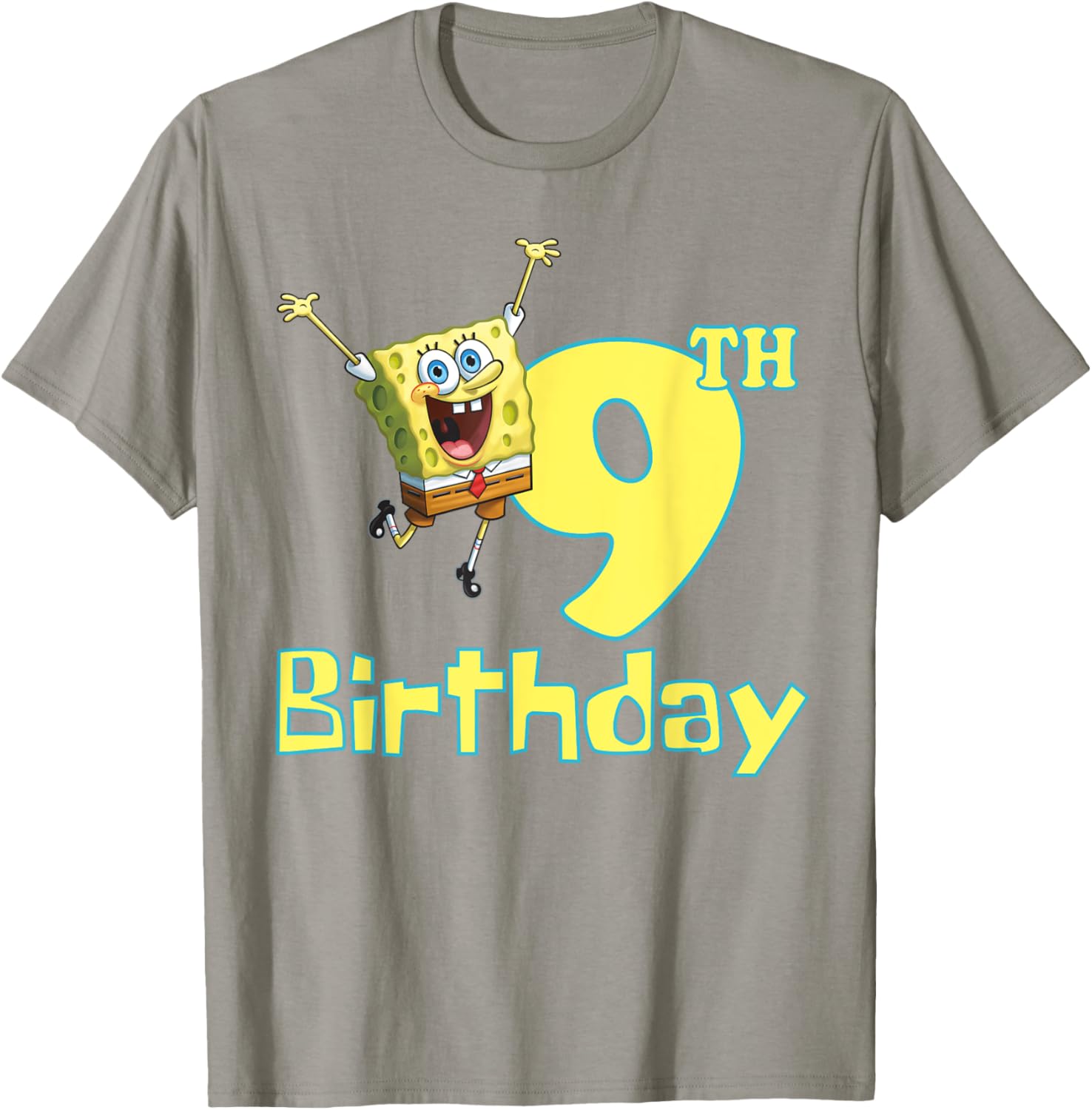 Mademark SpongeBob SquarePants 9th Birthday T-Shirt for Kids - 26
