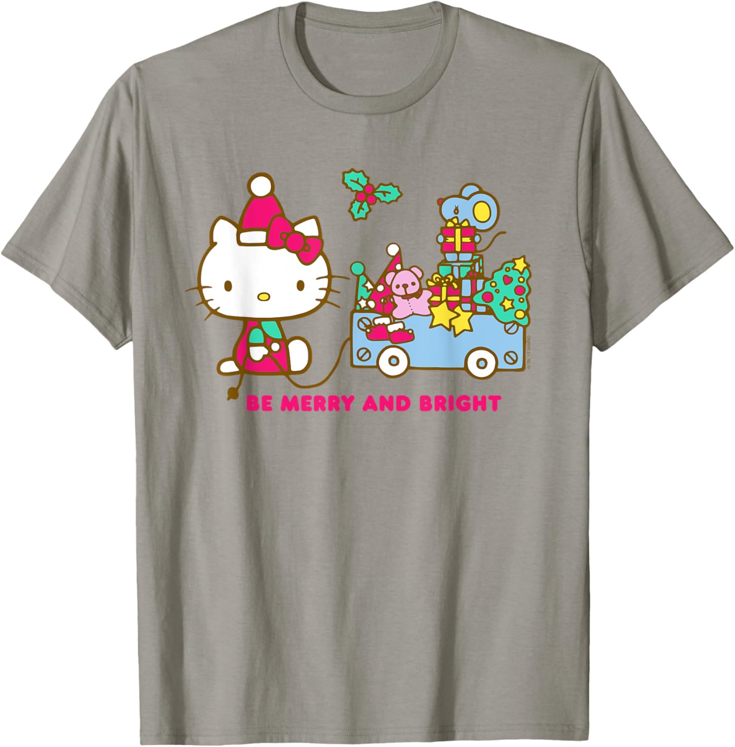 Hello Kitty Merry and Bright Christmas Tee Shirt for Festive Fun - 1
