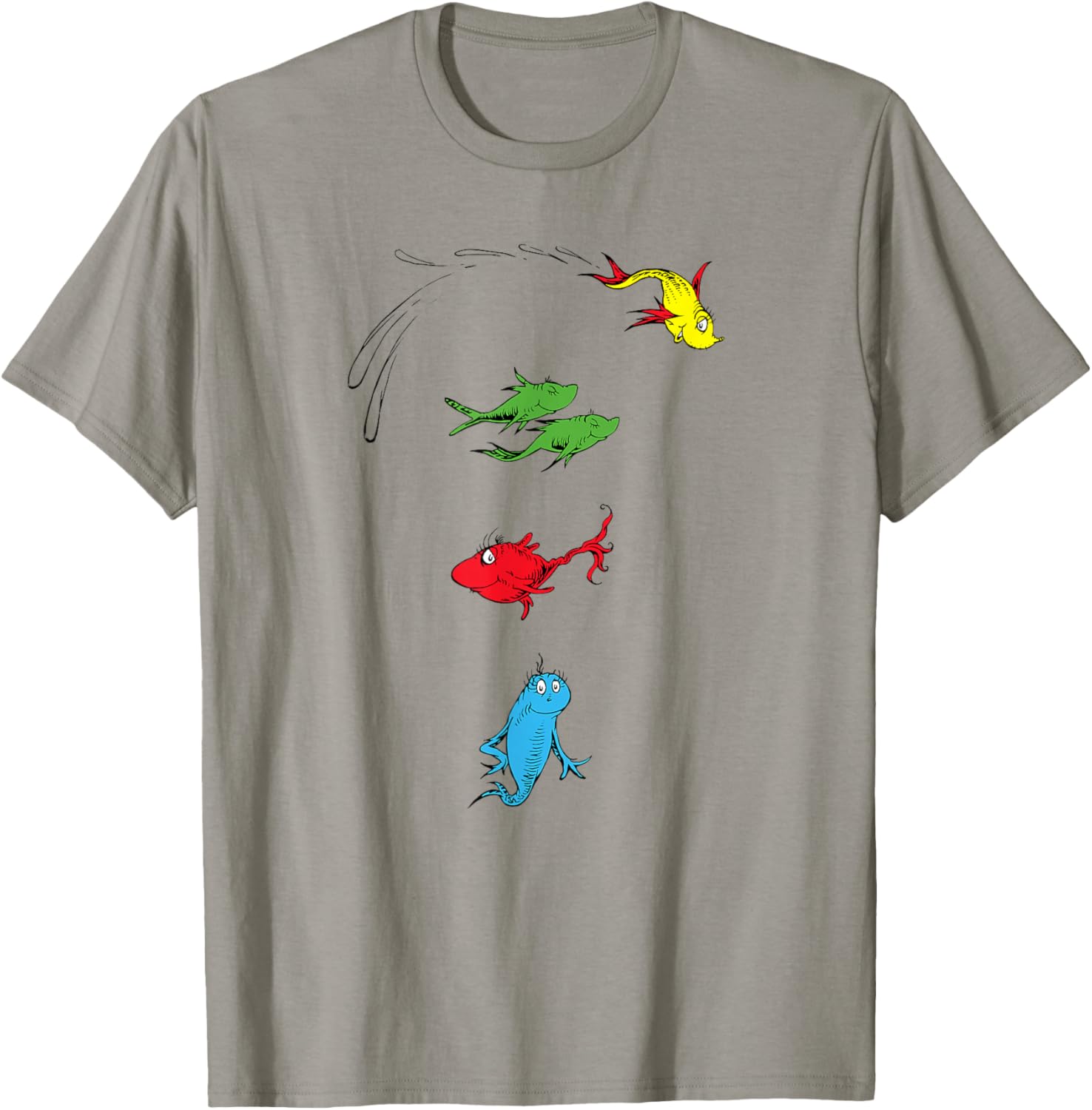Dr. Seuss One Fish Two Fish Red Fish Blue Fish T-Shirt for Kids and Adults - 12
