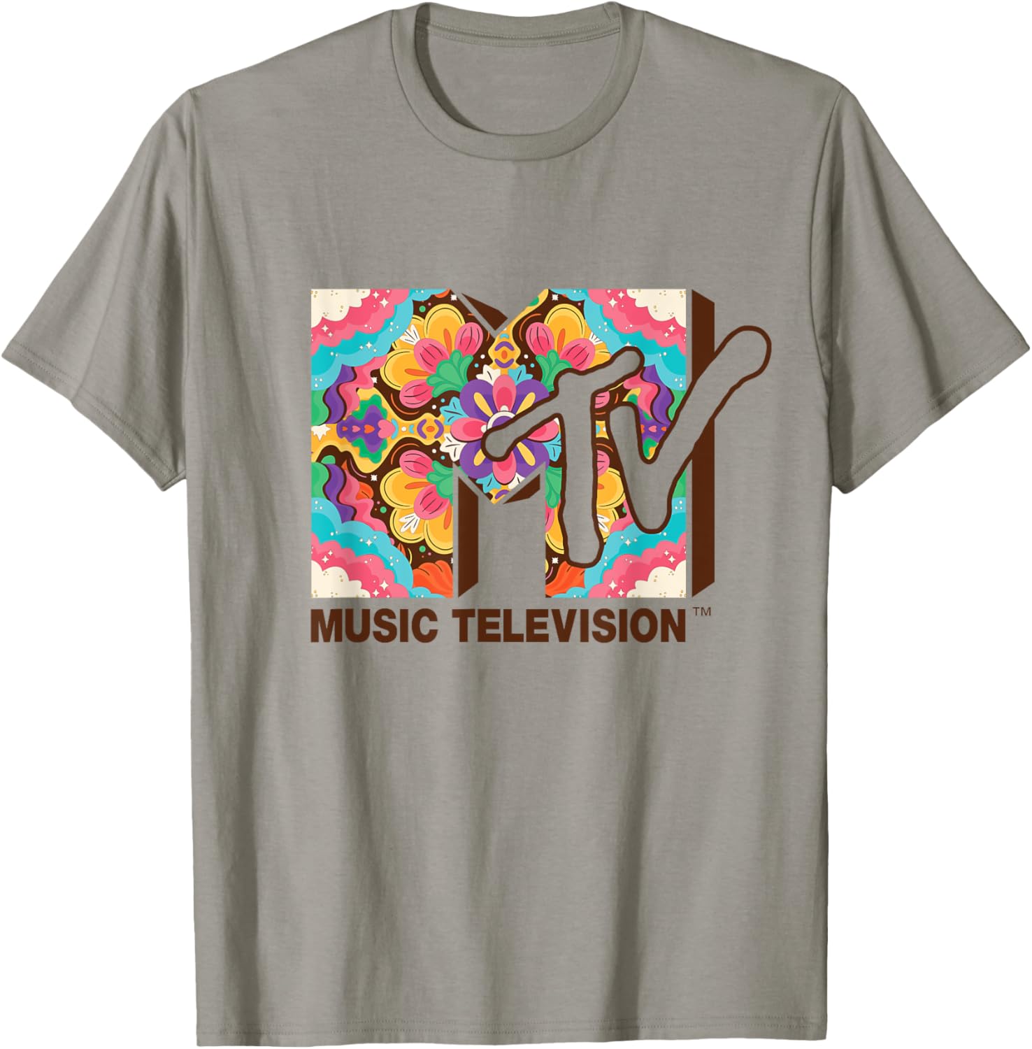 Mademark x MTV Flower Power Mandala Logo T-Shirt for Stylish Fans - 4