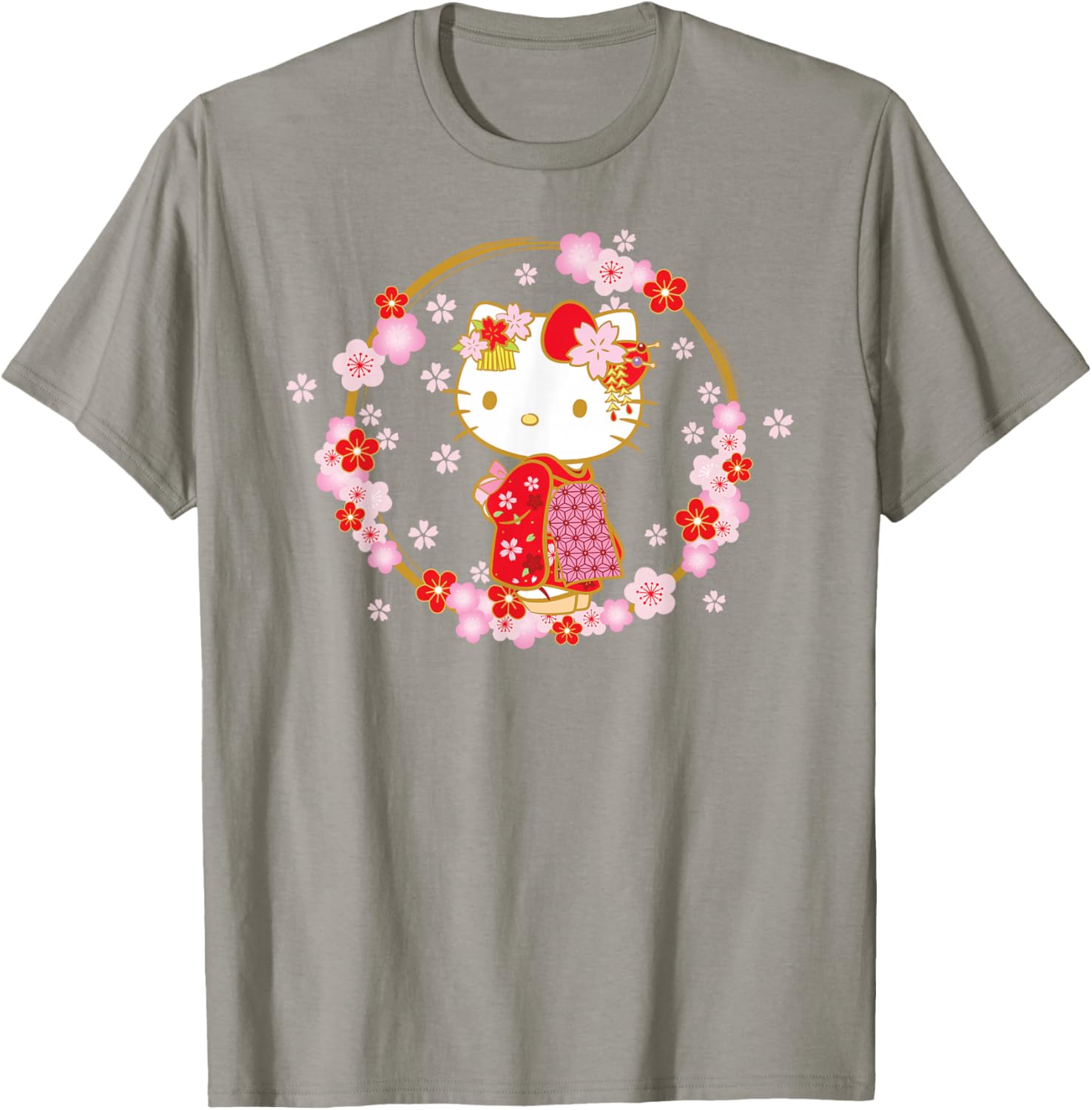 Hello Kitty Sakura Spring T-Shirt Cute Graphic Tee for Kids and Adults - 16