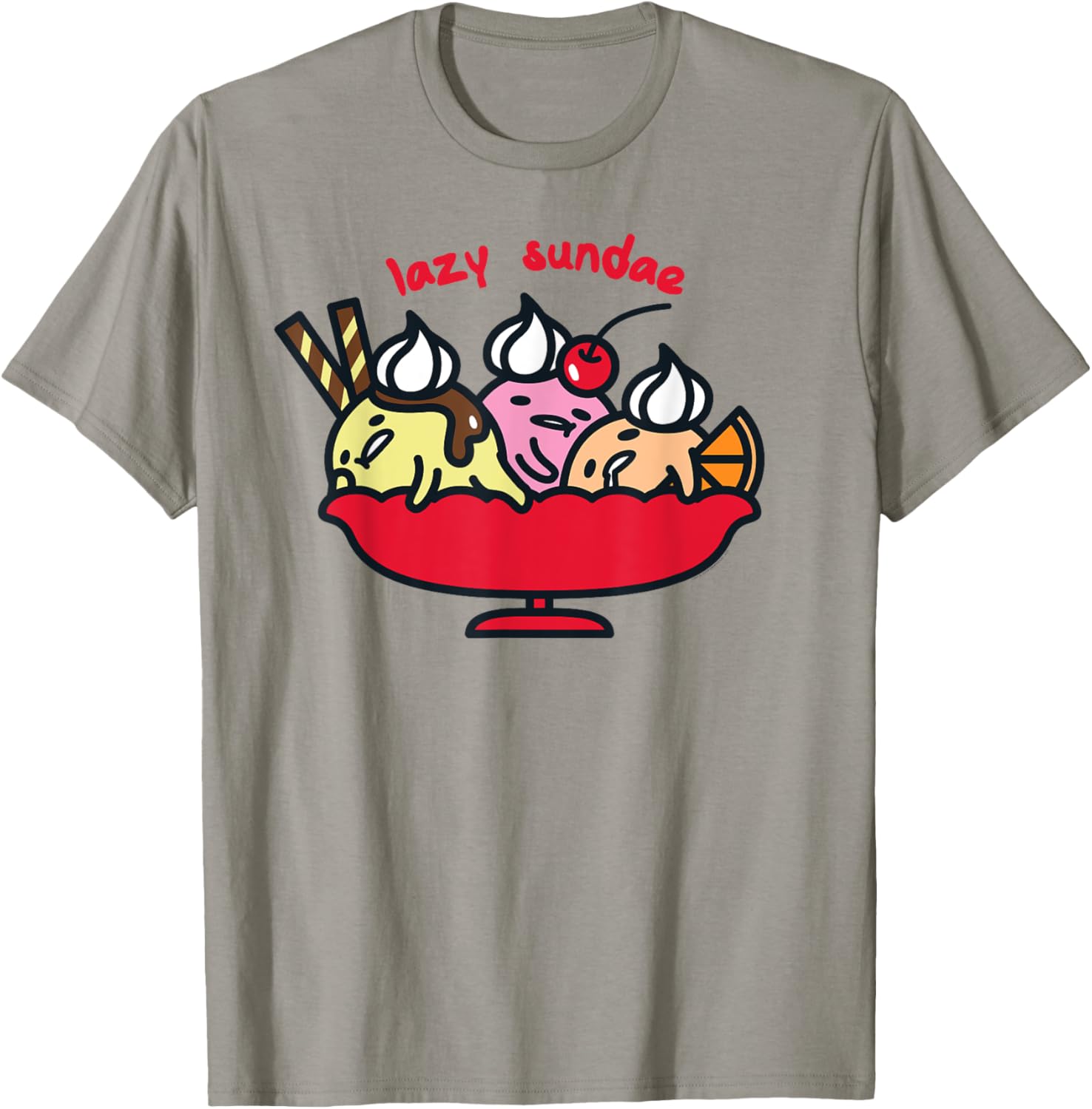 Gudetama Lazy Egg Sundae Ice Cream T-Shirt for Fun Fashion Lovers - 18