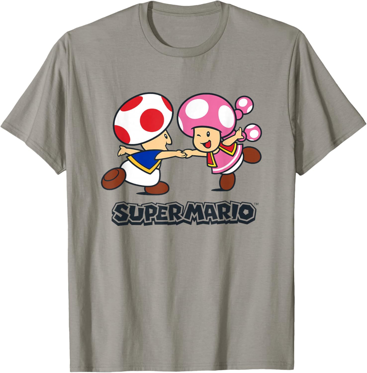 Super Mario Bros Happy Toads Classic Nintendo Duo T-Shirt for Fans - 6