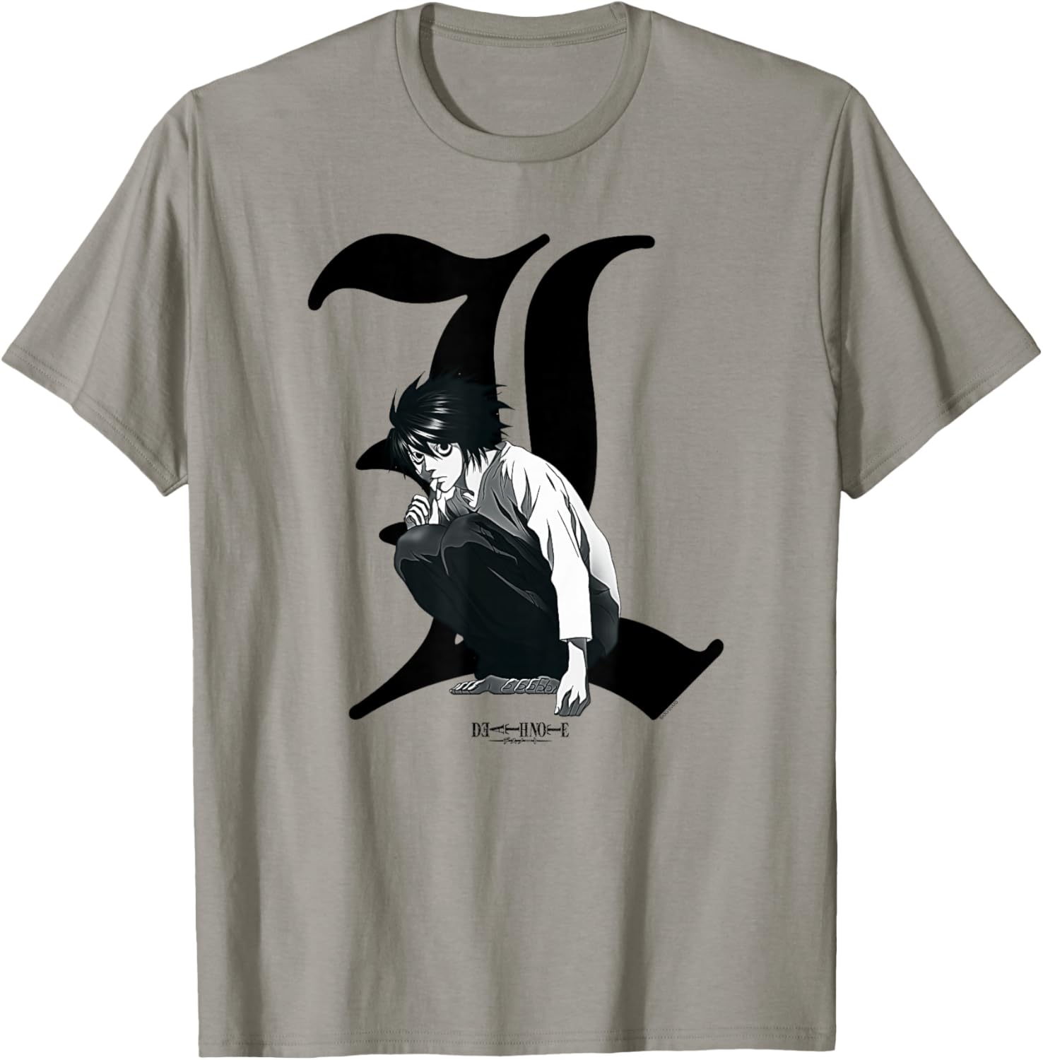 Death Note Old English L Anime T-Shirt for Stylish Fans and Collectors - 4