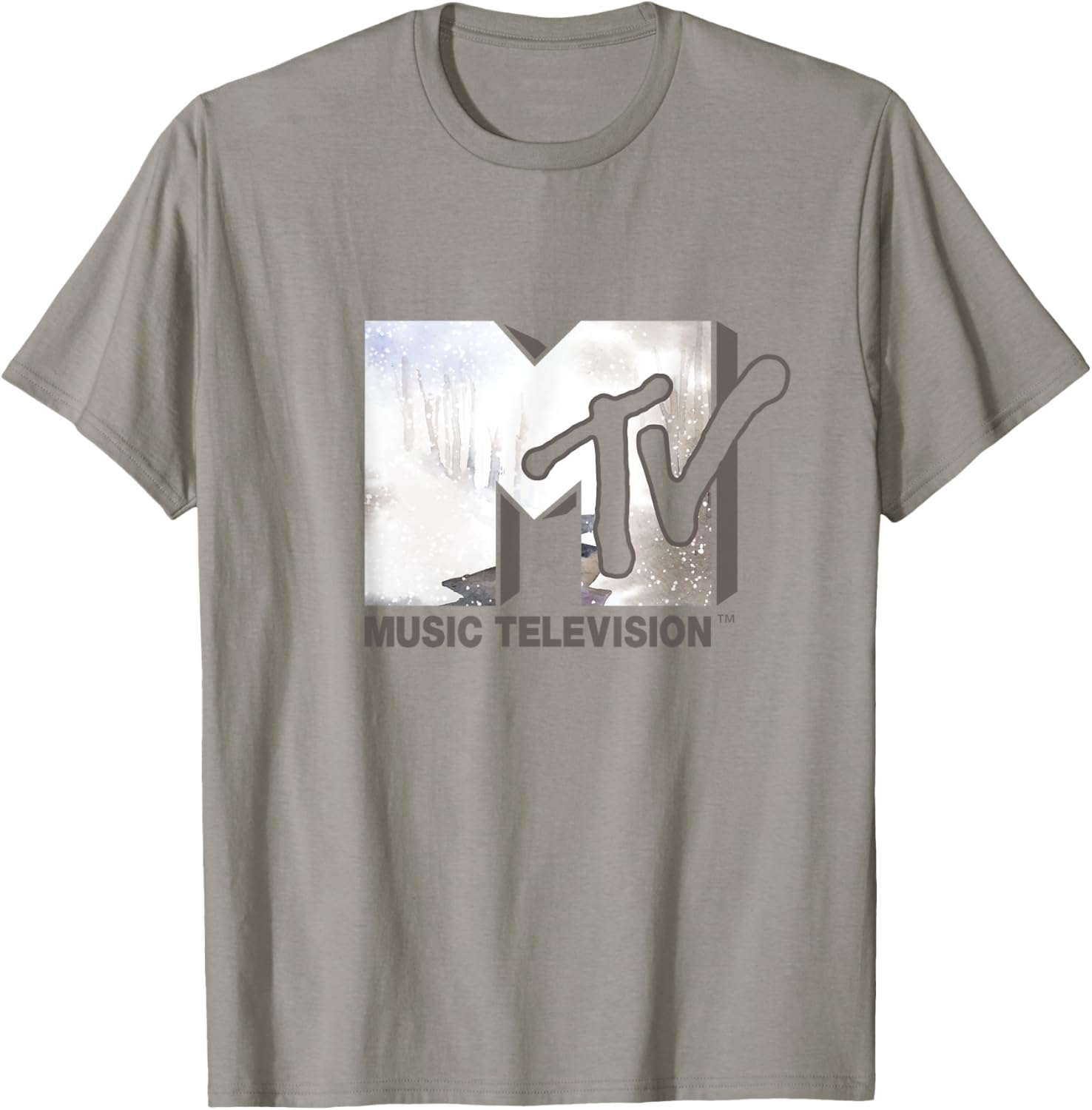 Mademark x MTV Winter Night Landscape T-Shirt with Official Logo - 6