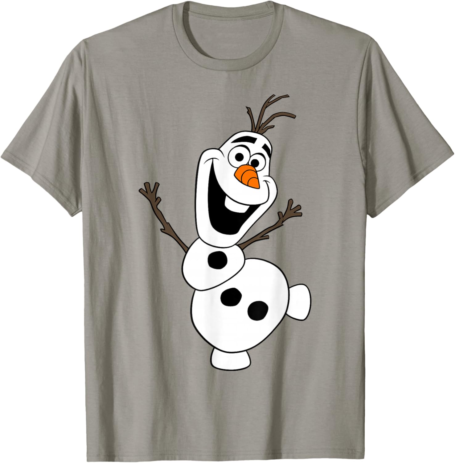 Disney Frozen Olaf Snowman Happy Pose T-Shirt for Kids and Adults - 13