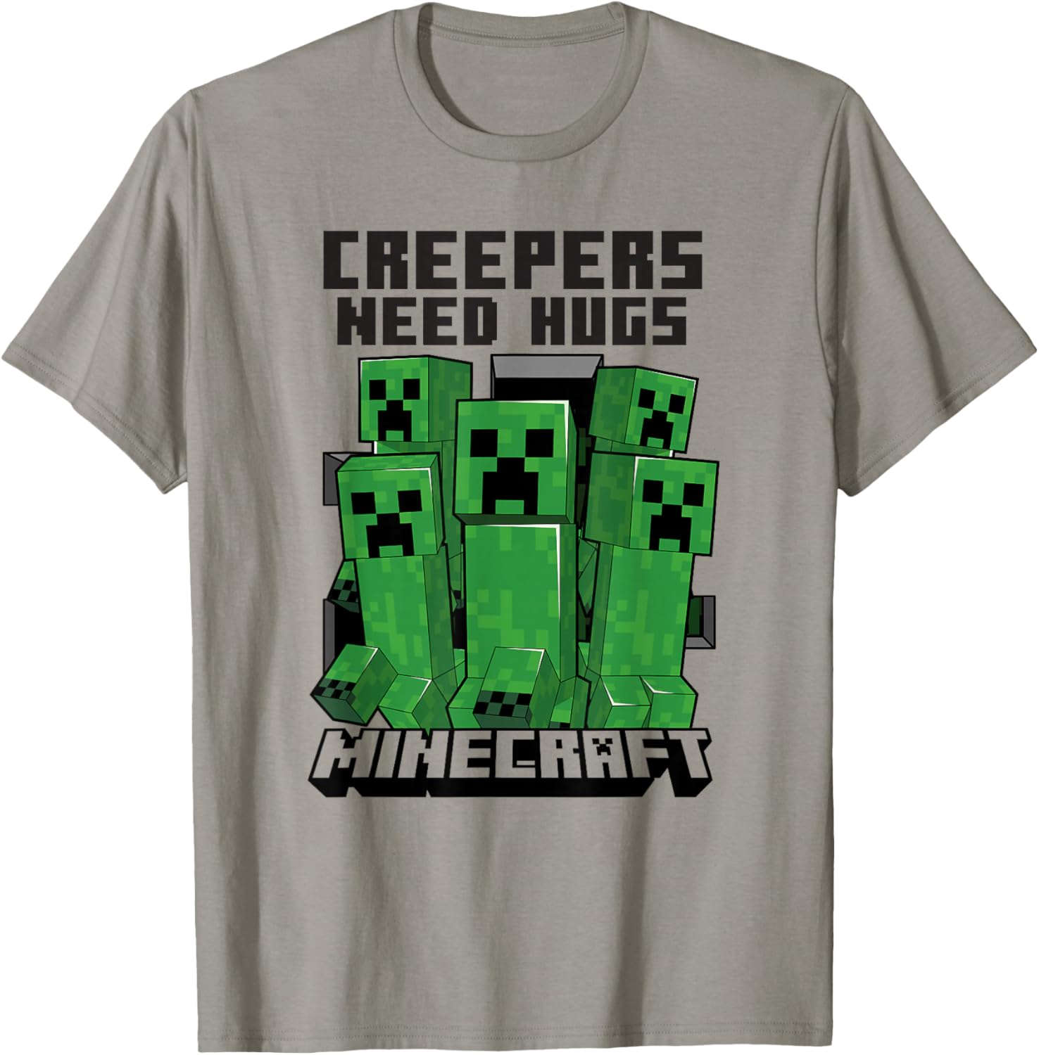Minecraft Creepers Need Hugs March T-Shirt for Gamers and Fans - 3