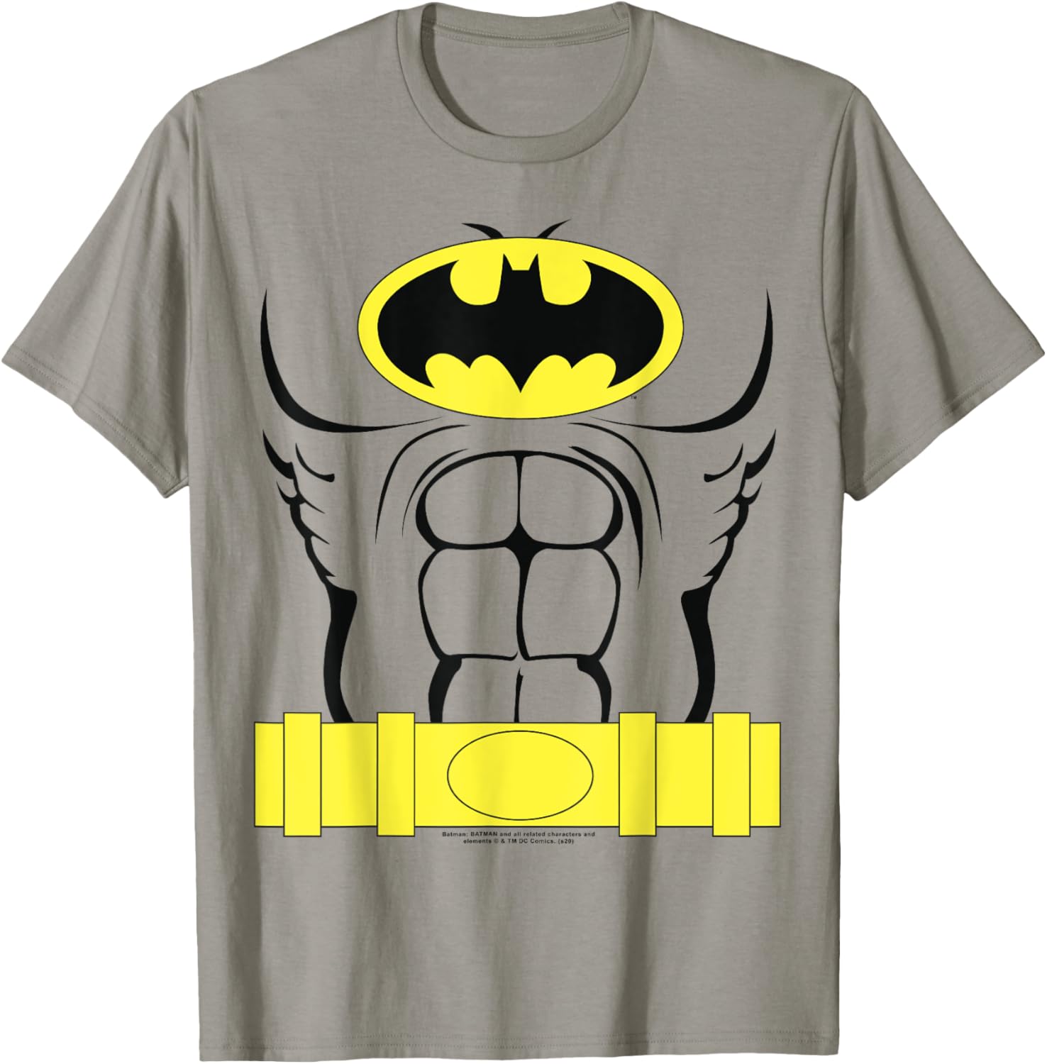 Batman Costume Outline T-Shirt for Fans of DC Comics Superhero Style - 8
