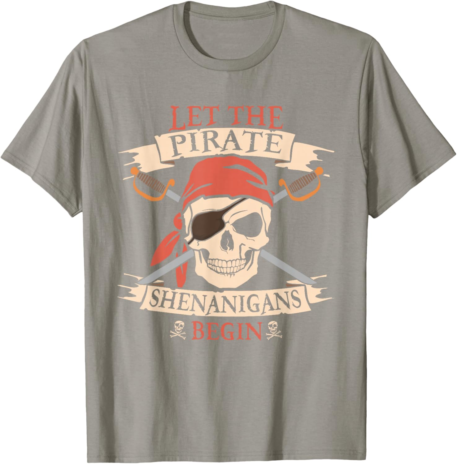 Pirate Shenanigans Skull Bandana Halloween T-Shirt for Boys - 26
