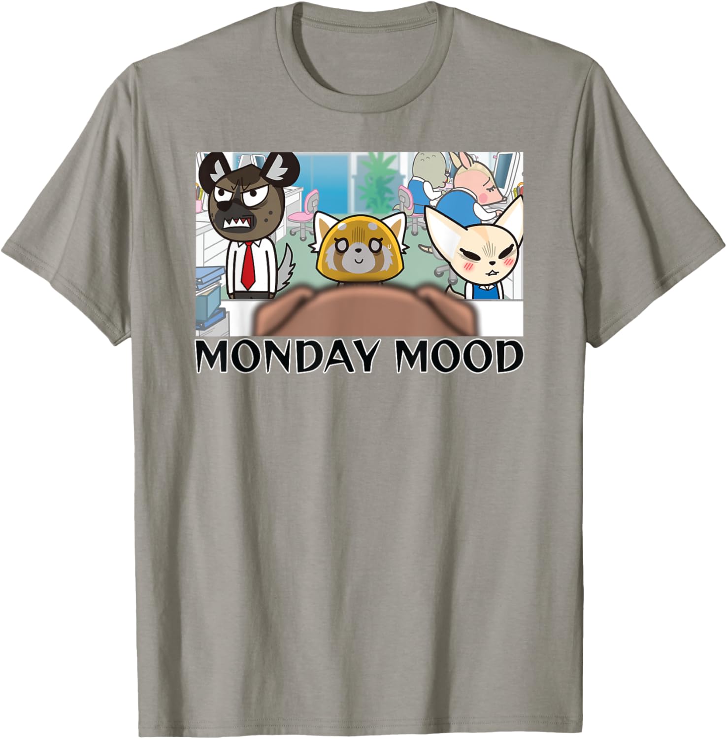 Aggretsuko Season 2 Monday Mood T-Shirt for Fans of Fun Anime Apparel - 9
