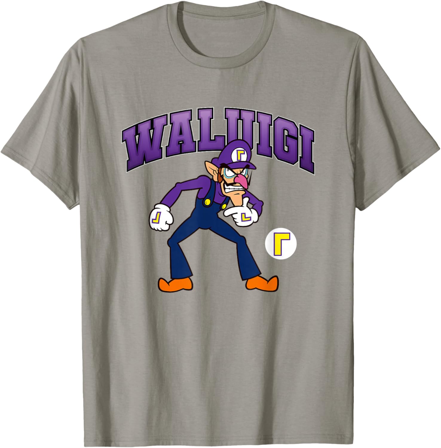Super Mario Bros Waluigi Big Character Portrait T-Shirt for Fans - 20