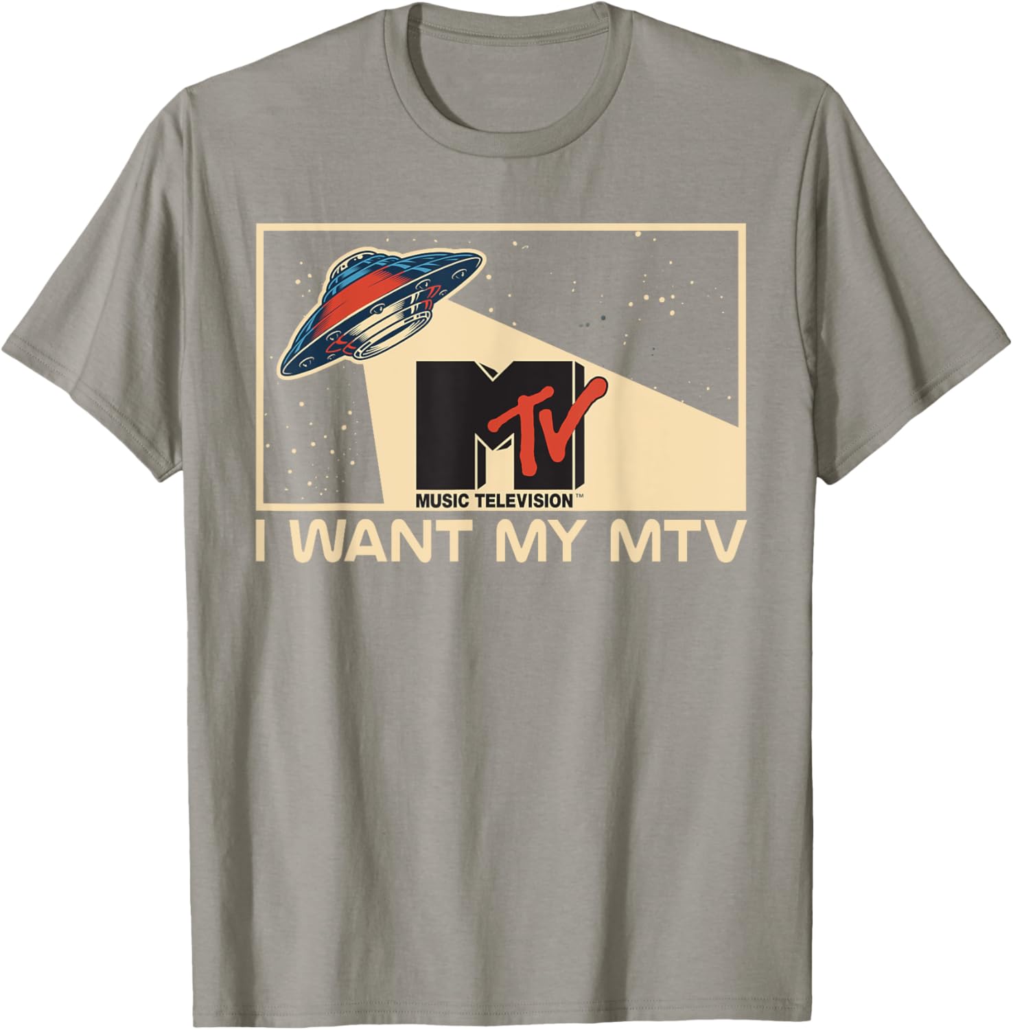 Mademark x MTV Vintage Alien UFO Beam T-Shirt for MTV Fans - 18