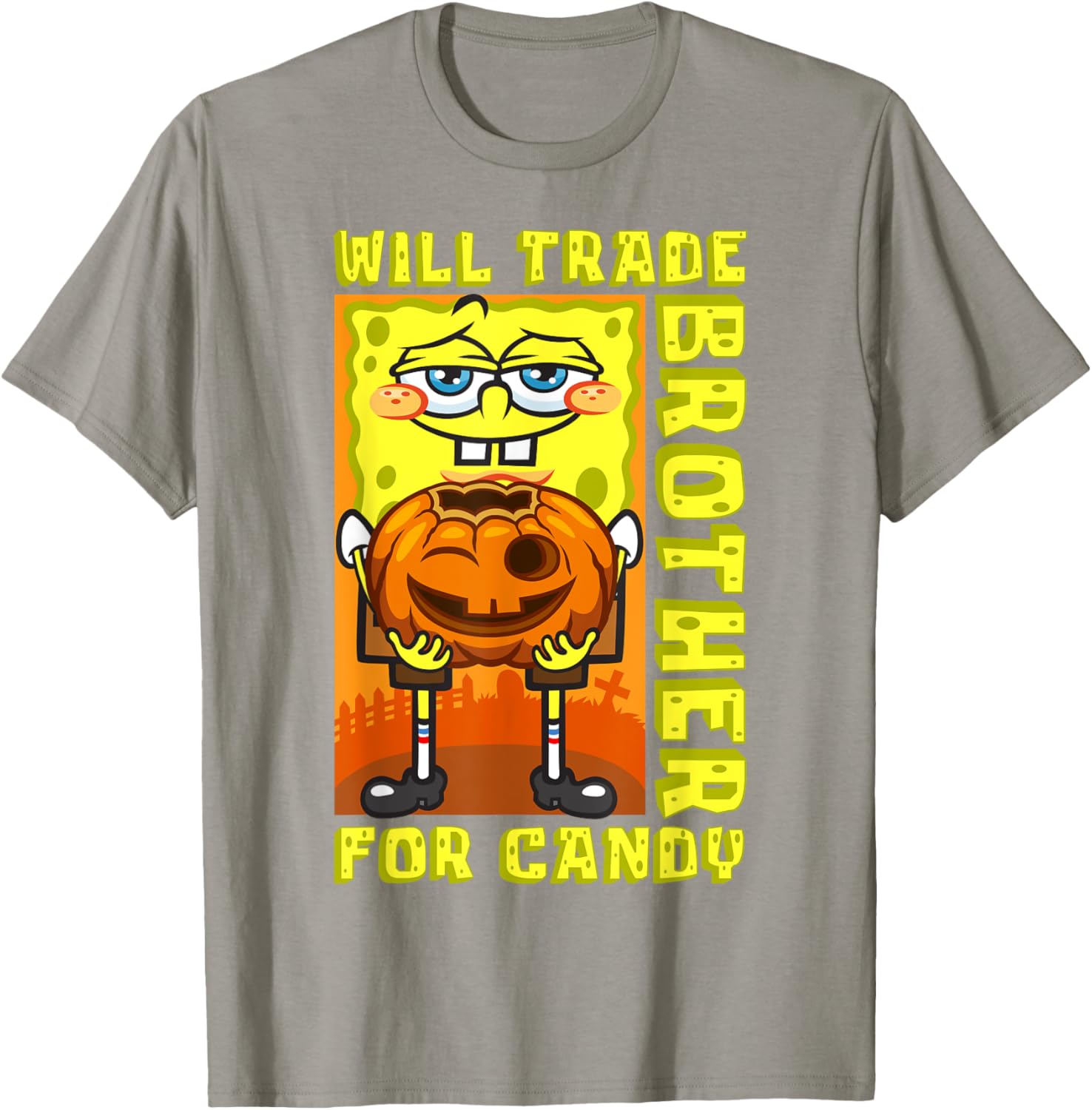 Funny SpongeBob SquarePants T-Shirt - Trade Brother for Candy Gift - 17