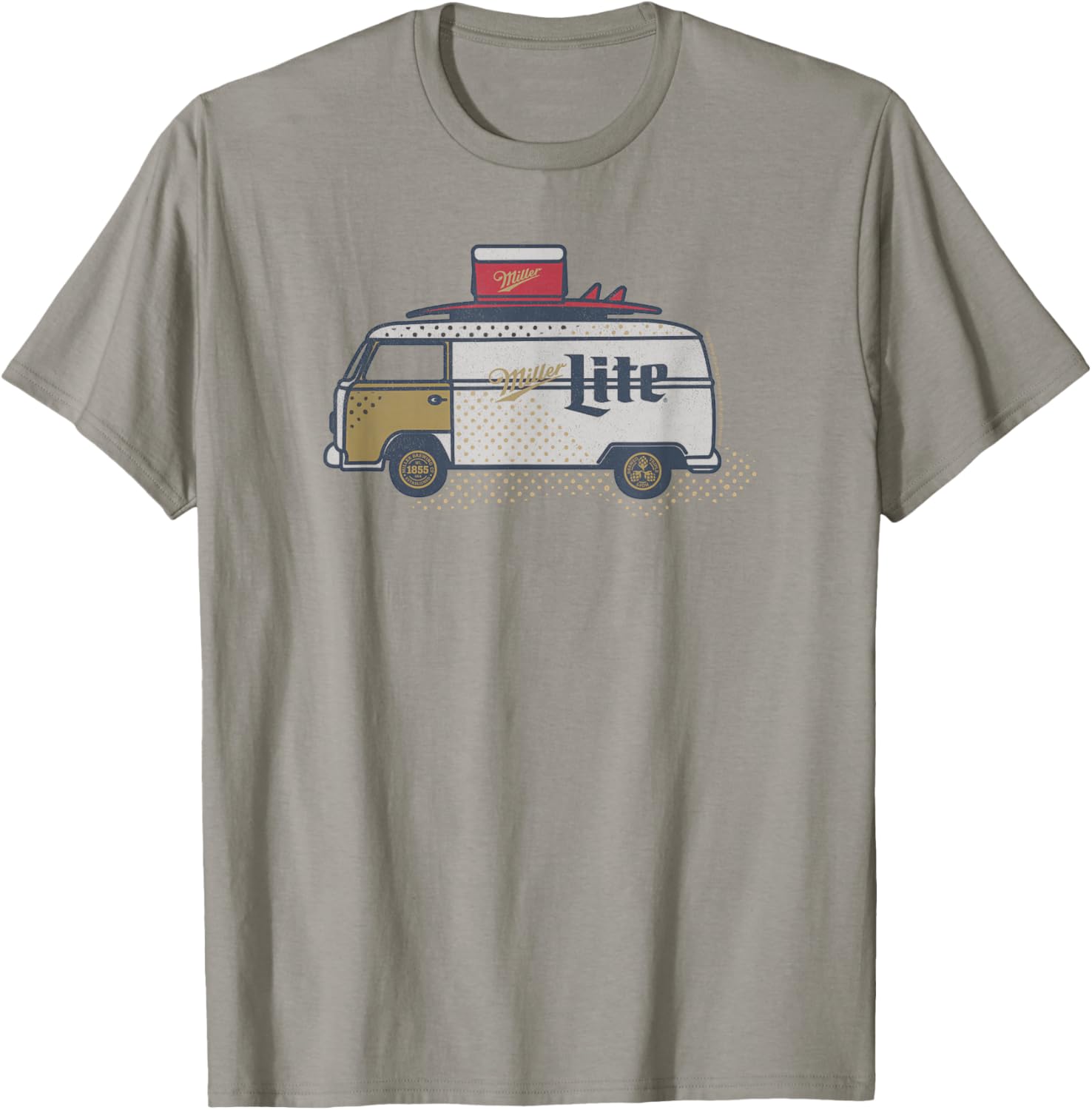 Coors Classic Miller Lite Surf Van Design T-Shirt for Casual Style - 8