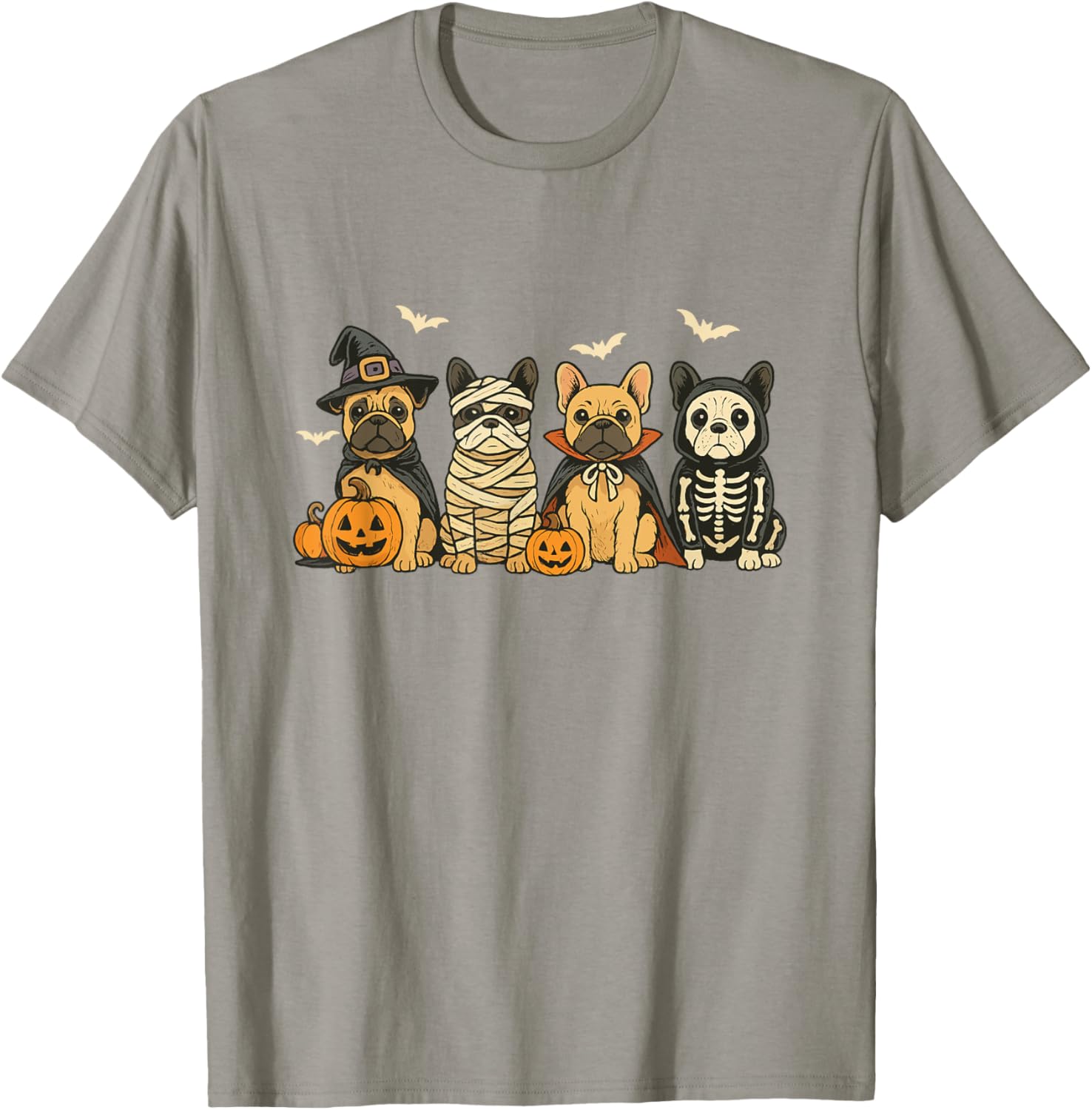 Mummy French Bulldog Halloween Witch Dog Mom T-Shirt for Fall Fun - 7