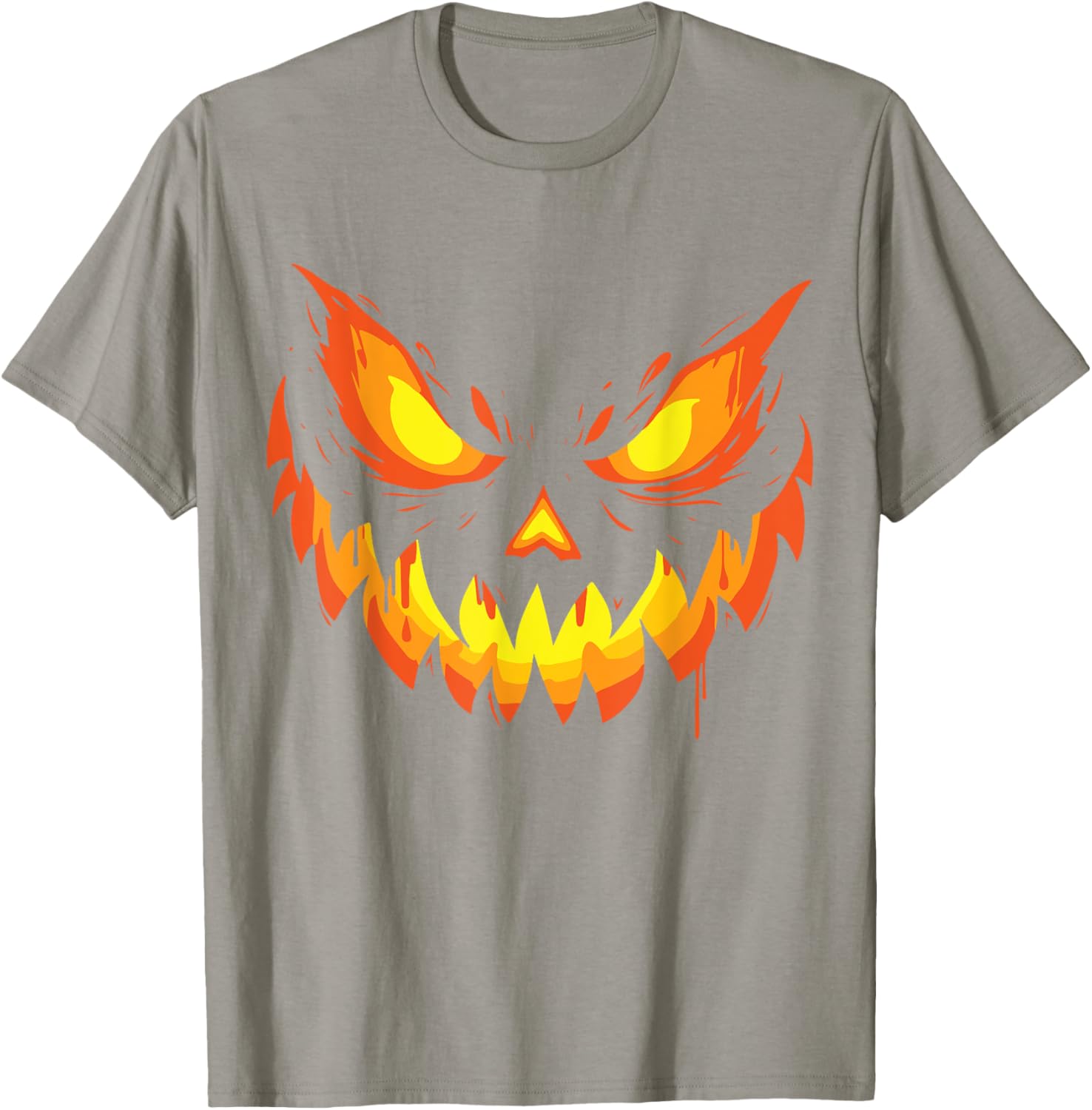 Scary Jack O Lantern Pumpkin Face Halloween T-Shirt for Boys and Men - 6