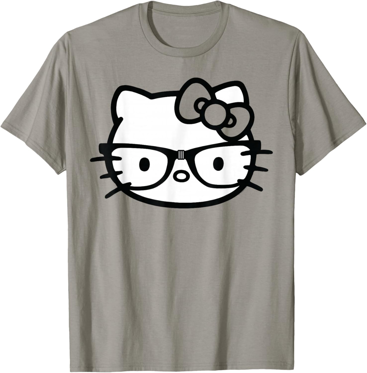 Hello Kitty Black and White Nerd Glasses T-Shirt for Fun Fashion Lovers - 4