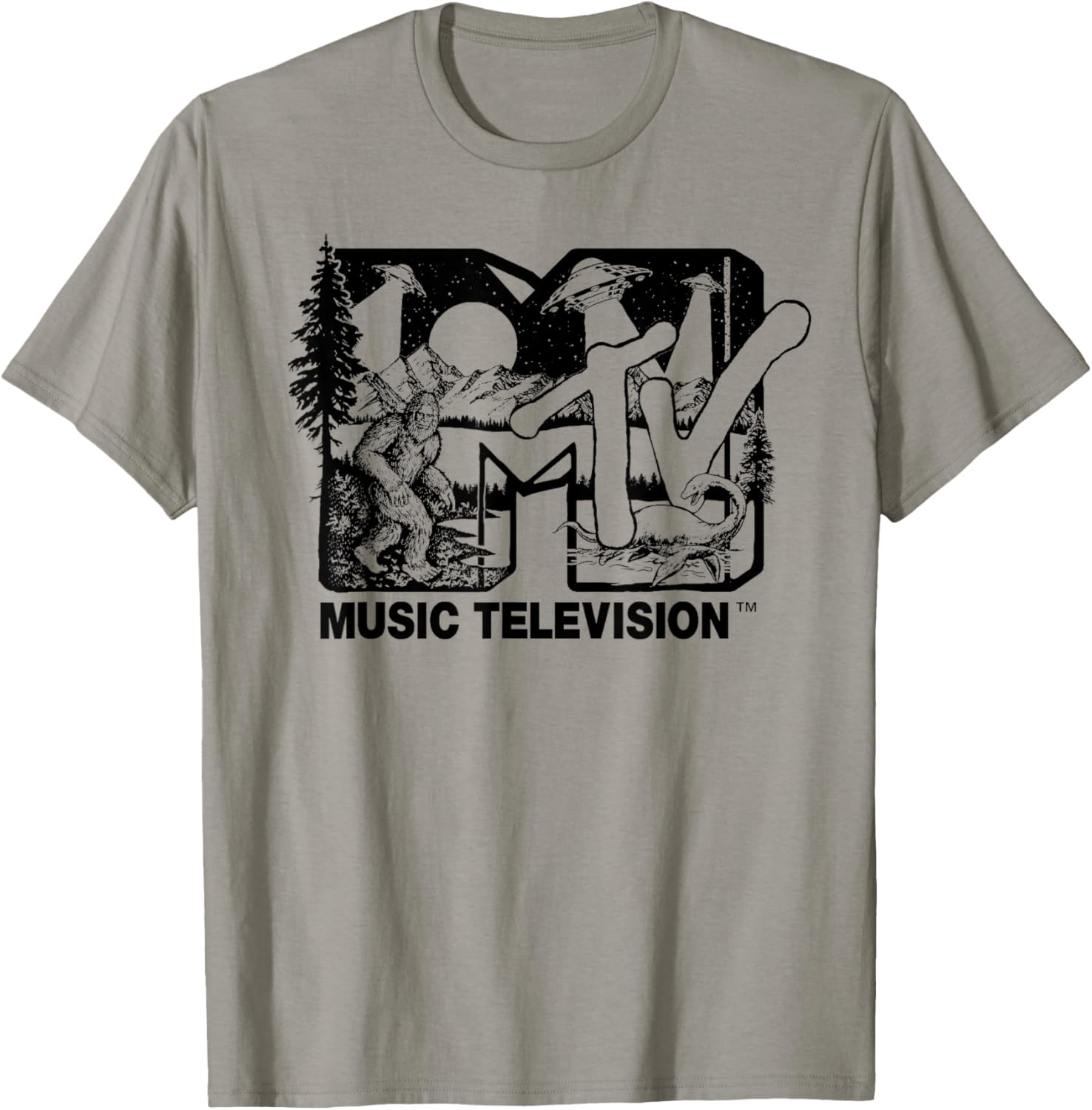 Mademark x MTV Cryptid Logo T-Shirt Featuring Bigfoot UFO & Nessie - 16
