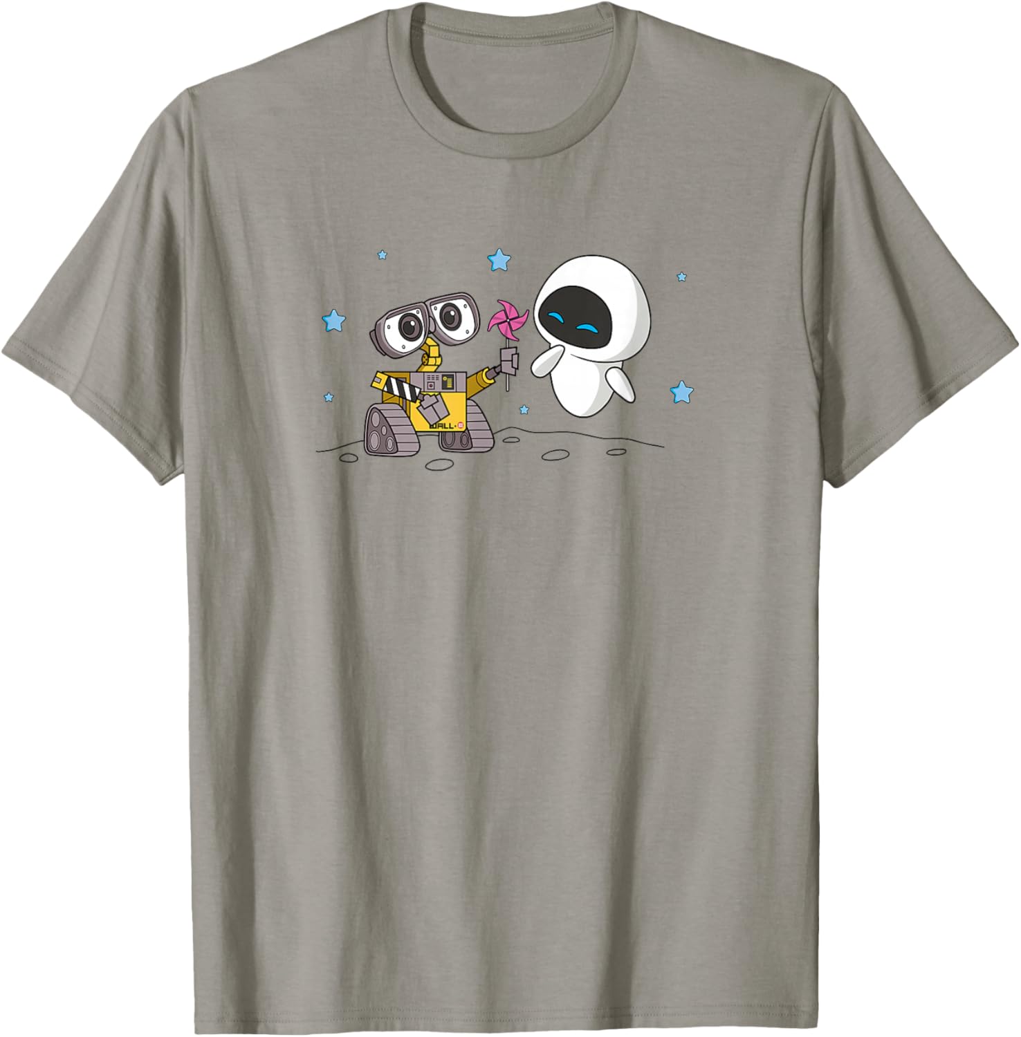 Disney Wall-E and Eve Moonscape Pinwheel T-Shirt for Fans and Collectors - 11