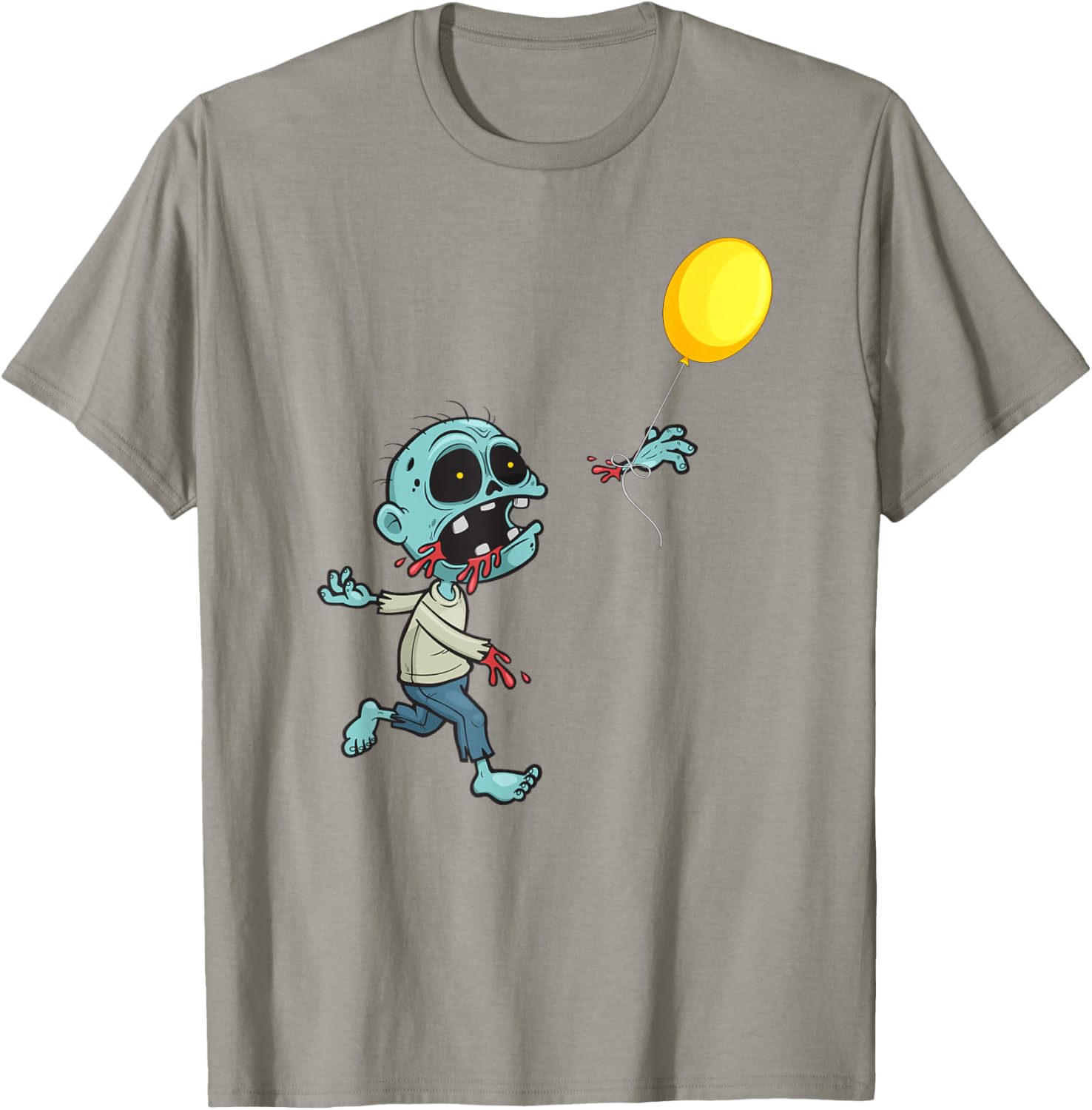 Cute Zombie Birthday Balloon T-Shirt for Kids and Boys Fun Apparel - 7