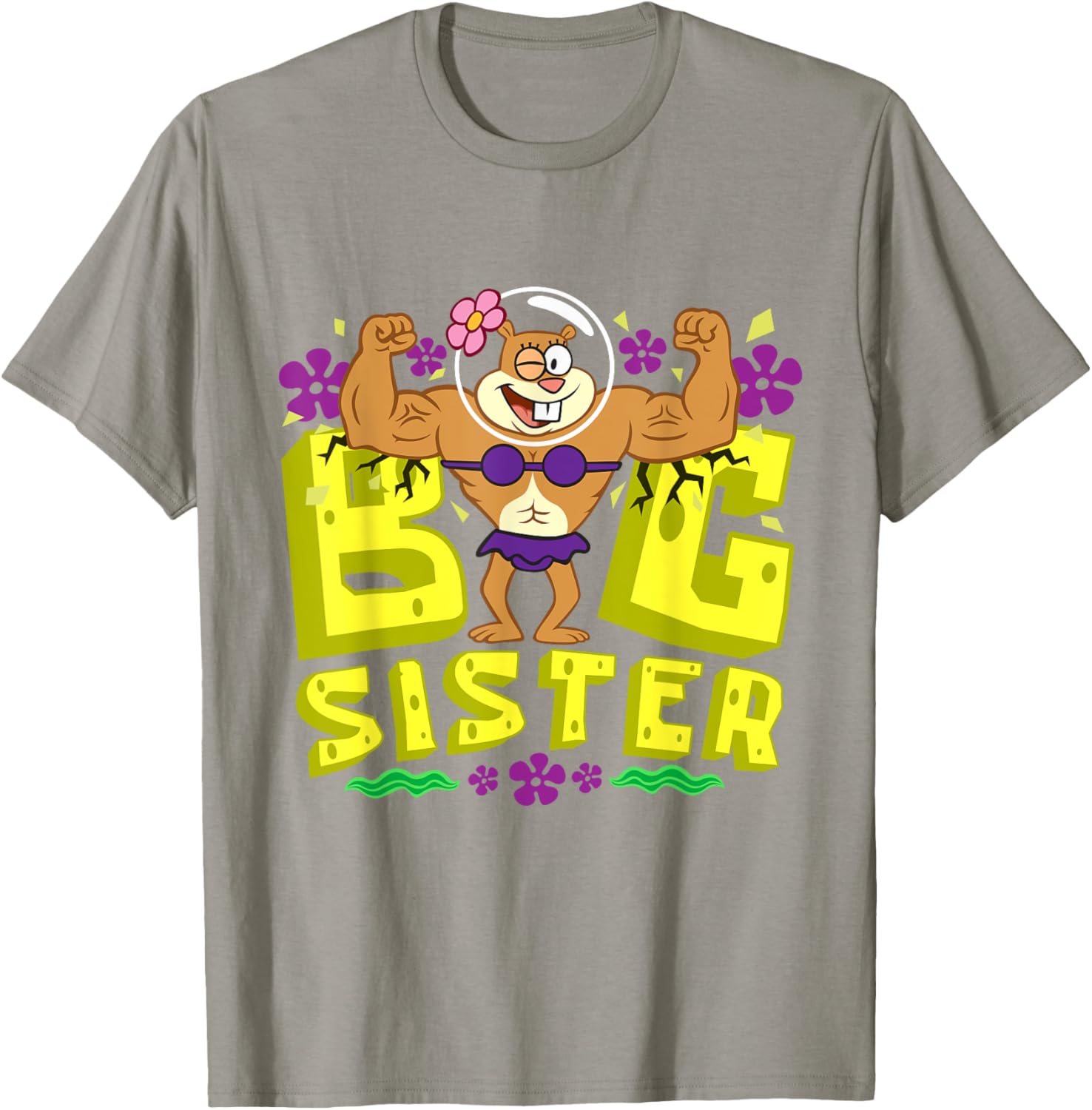 Mademark SpongeBob SquarePants Big Sister Strong Sister T-Shirt for Girls - 1