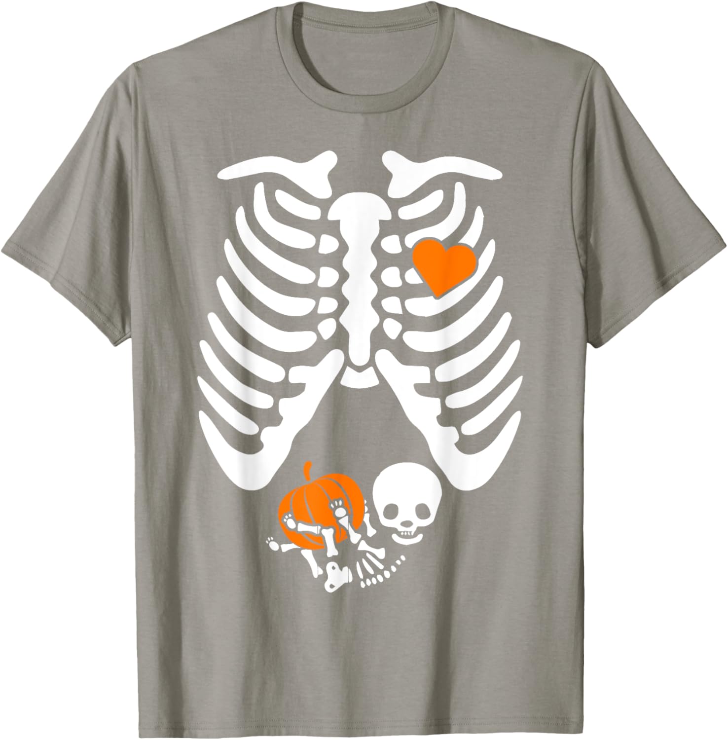 Cute Skeleton Pregnancy Announcement T-Shirt for Halloween Moms - 13