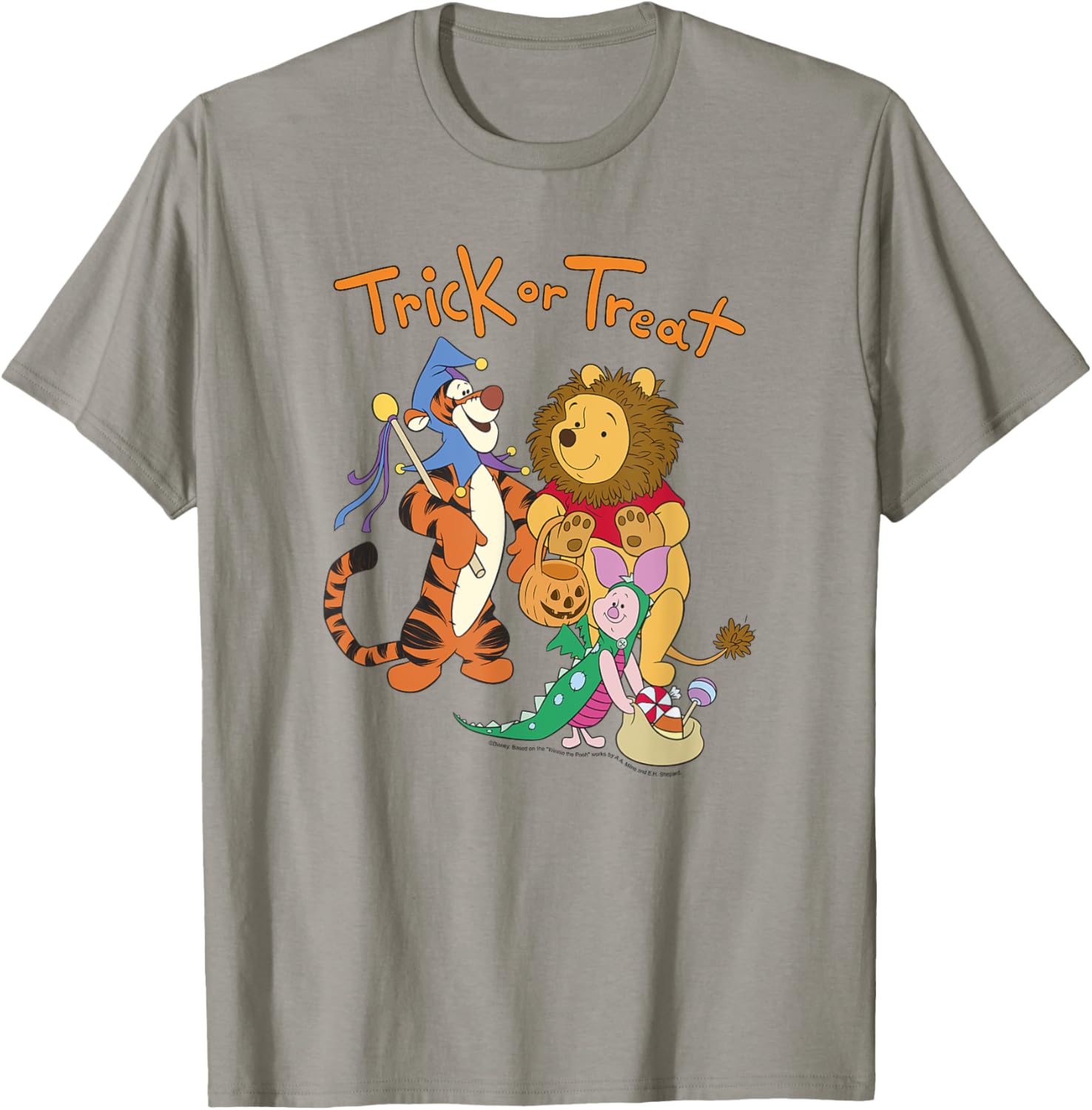 Disney Winnie The Pooh Halloween Group Shot Trick or Treat T-Shirt - 1