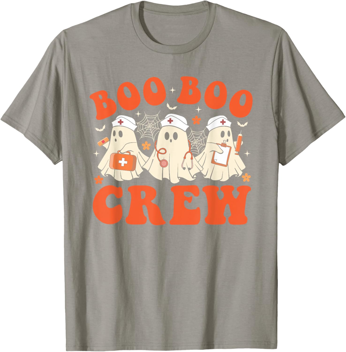 Boo Boo Crew Nurse Ghost Scrub Top Halloween Costume T-Shirt for Nurses - 8