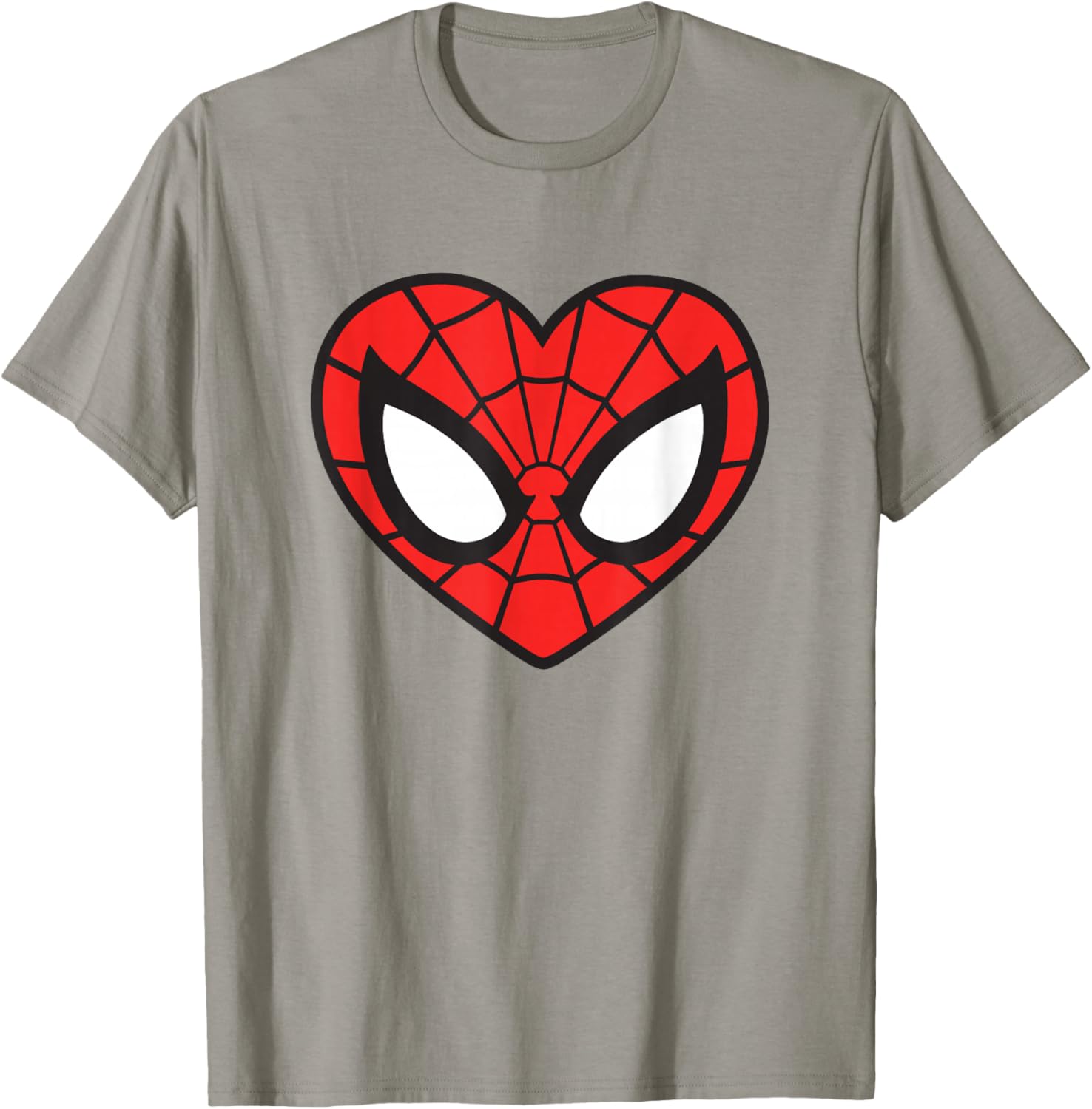 Marvel Spider-Man Heart Mask Logo T-Shirt Stylish Graphic Tee for Fans - 24