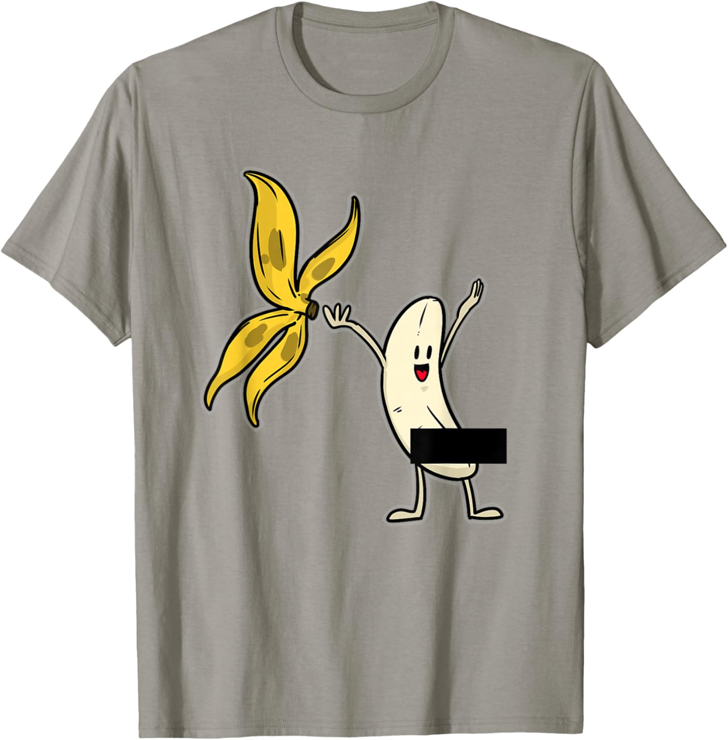Funny Banana Striptease Censored Adult Tee Shirt for Humor Lovers - 8