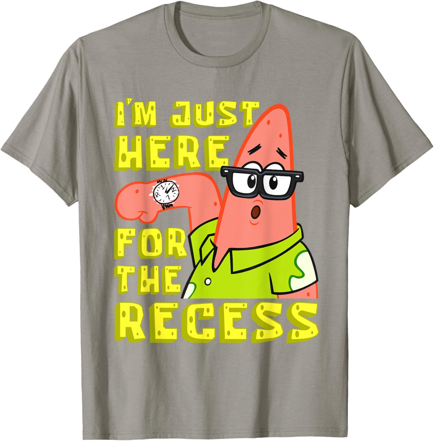 Funny SpongeBob SquarePants Recess T-Shirt Featuring SpongeBob and Patrick - 10