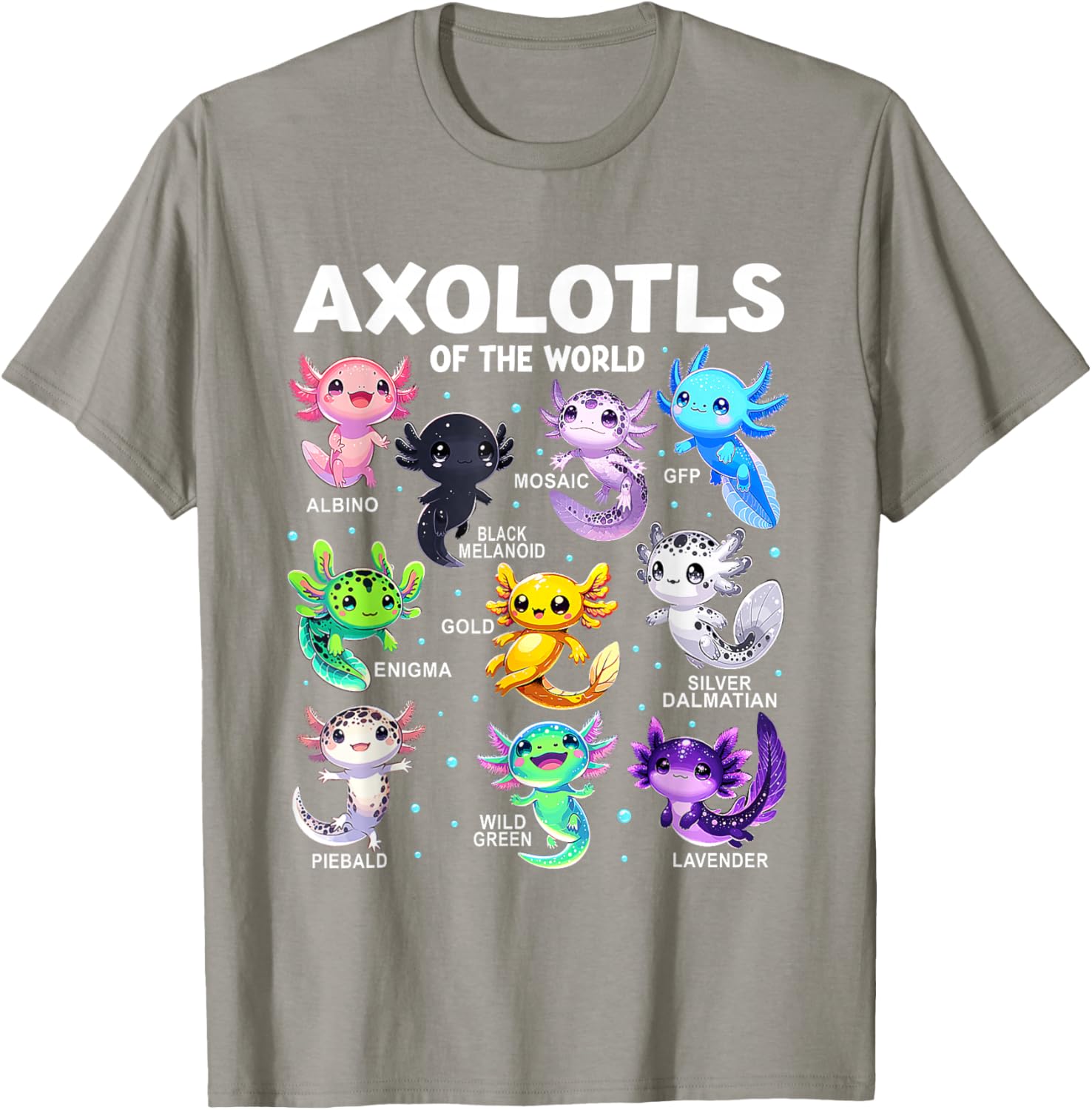 Kawaii Axolotl Graphic Tee Cute Animal T-Shirt for Axolotl Lovers - 11