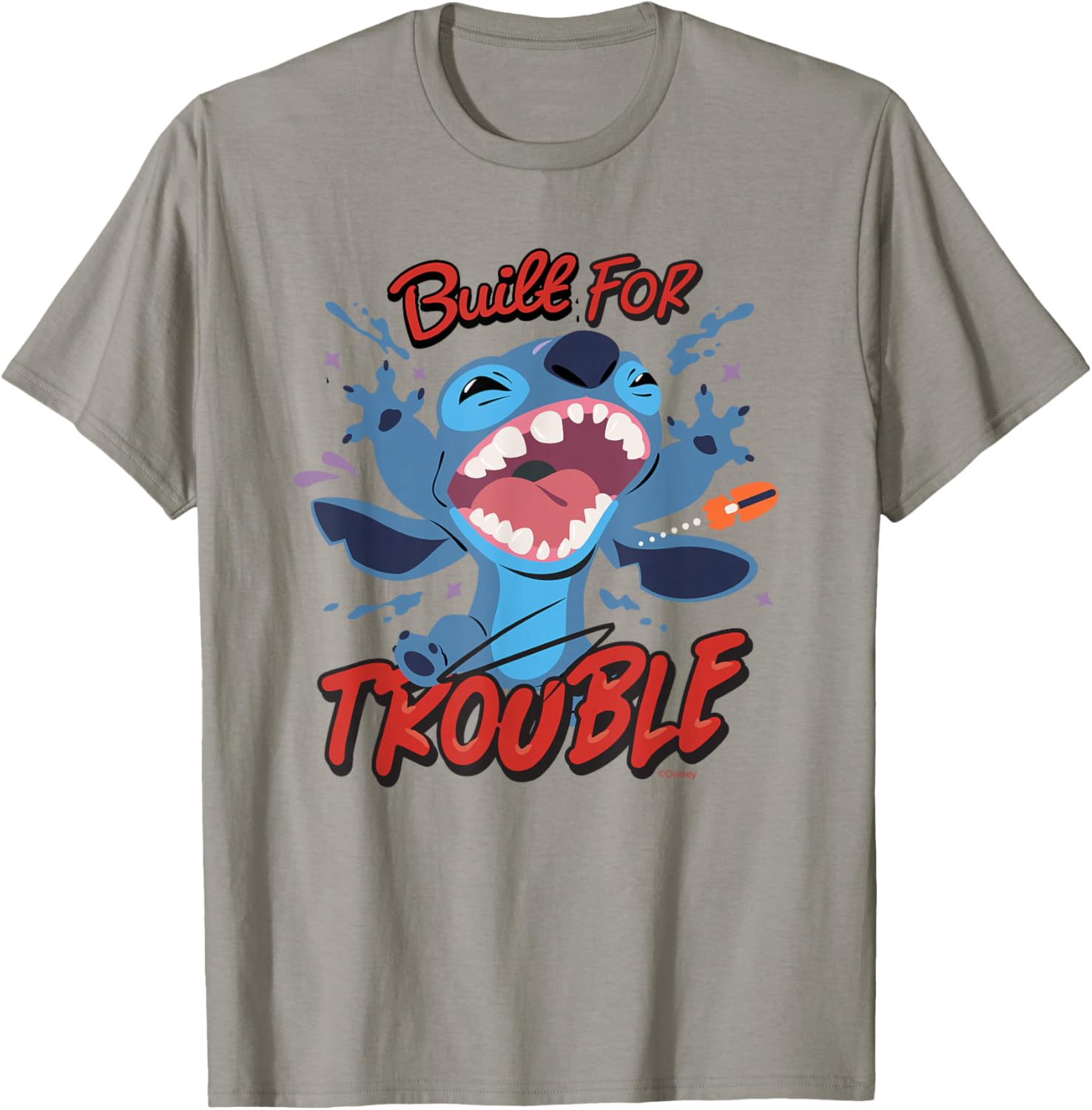 Disney Stitch Built for Trouble T-Shirt Fun Apparel for Fans of Lilo and Stitch - 2