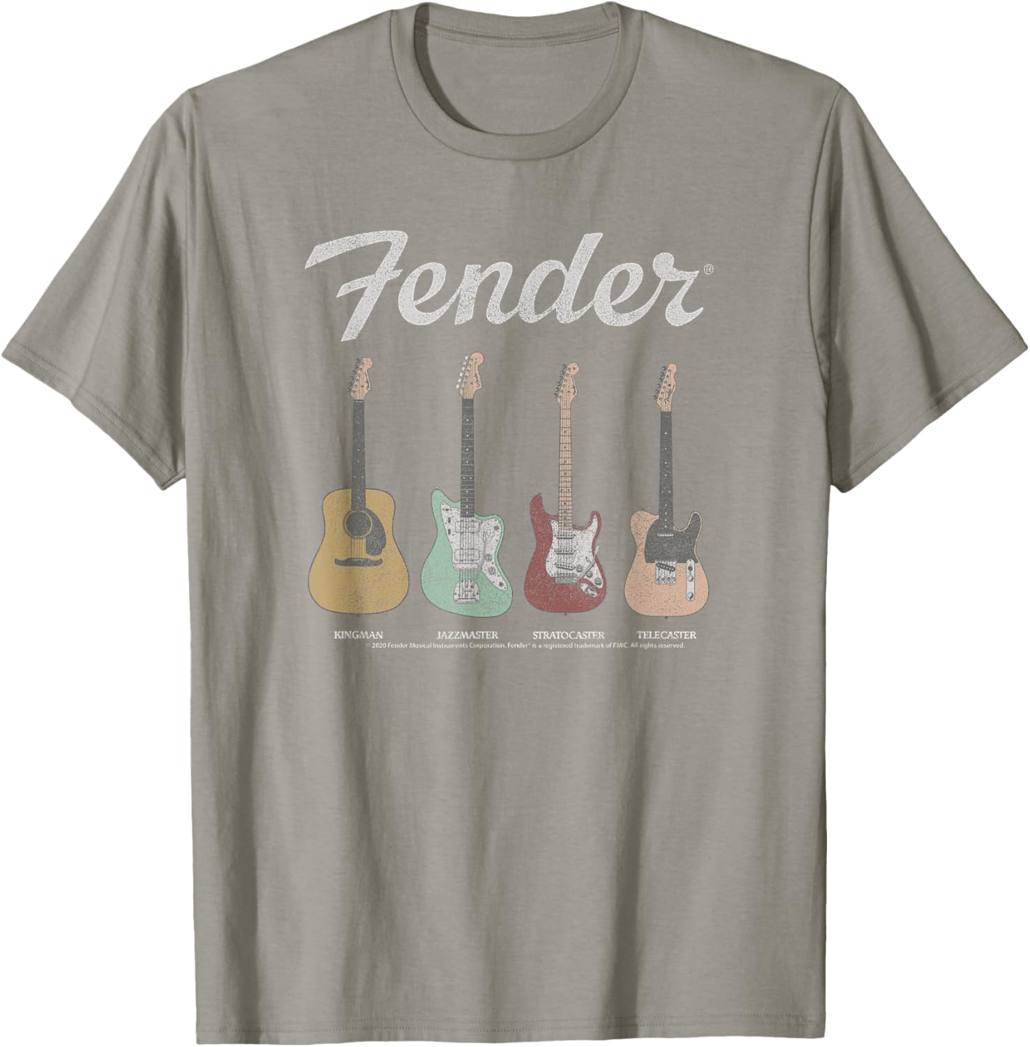 Fender Vintage Guitar Lineup T-Shirt for Music Lovers and Guitarists - 13