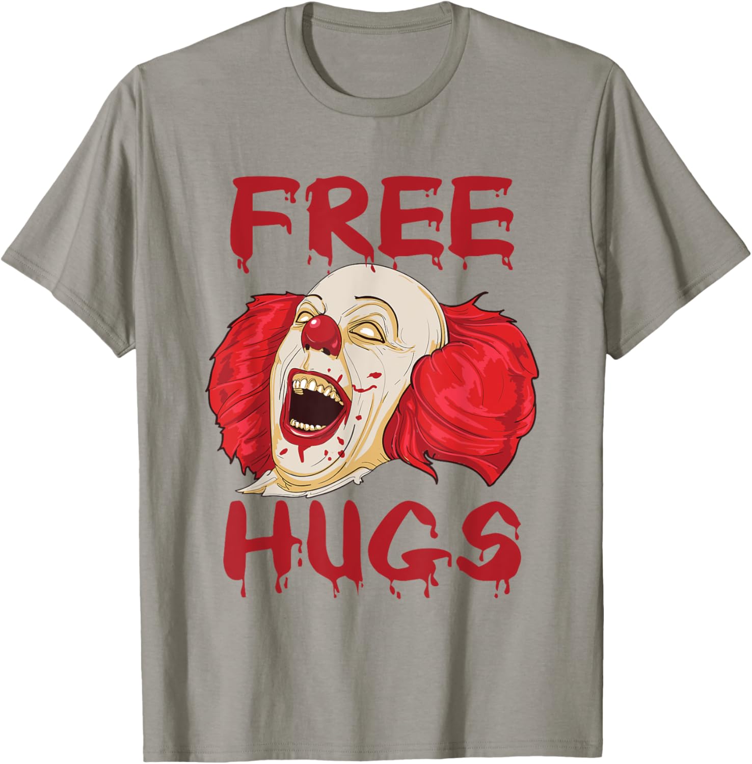 Free Hugs Halloween Scary Clown T-Shirt Gift for Horror Fans - 14