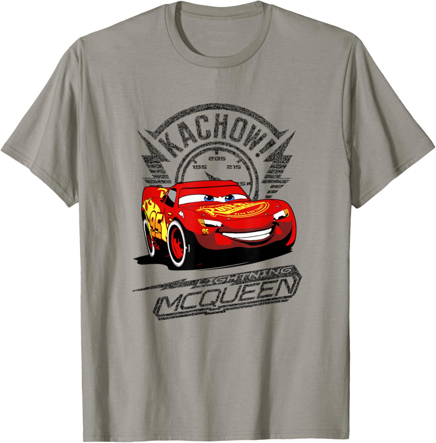 Disney Pixar Cars Lightning McQueen Kachow Retro T-Shirt for Fans - 5