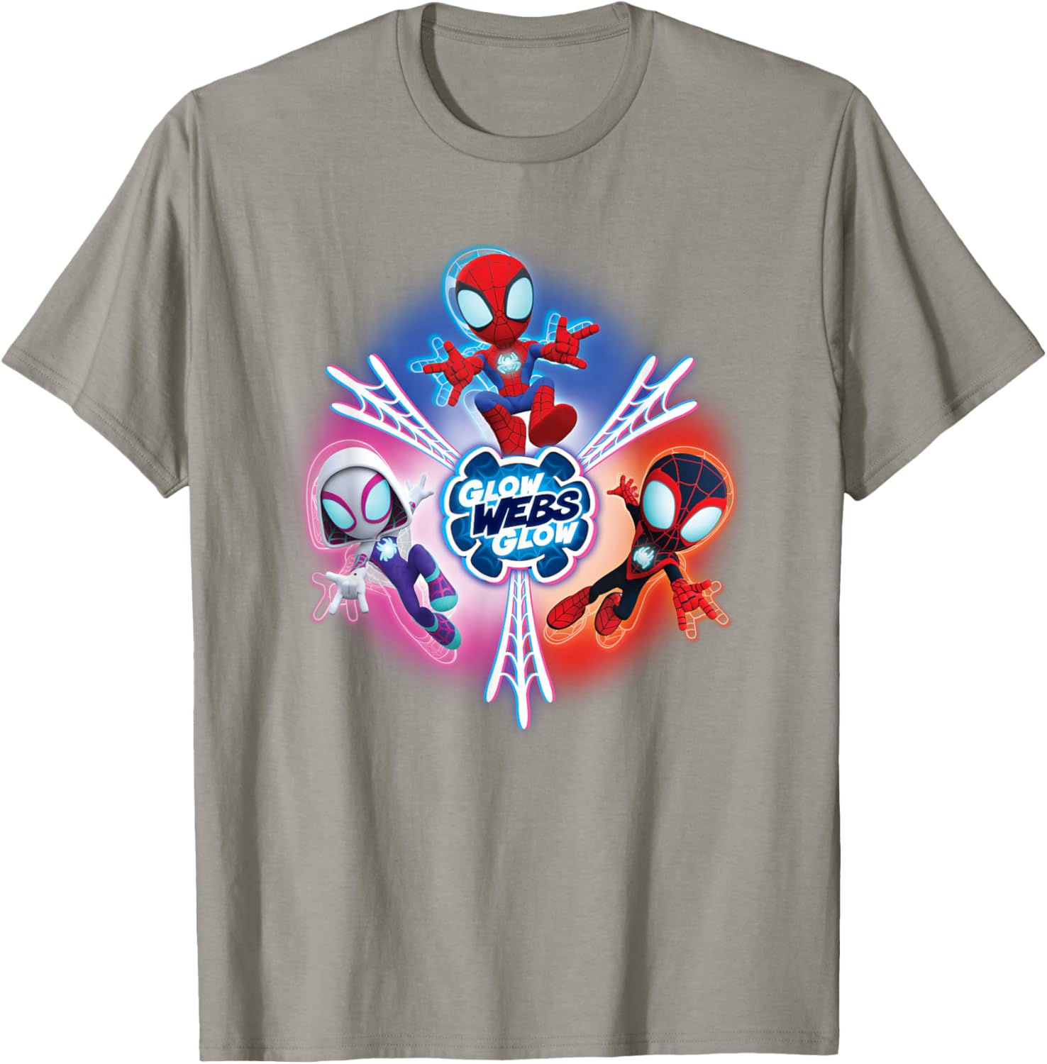 Marvel Spidey and Friends Glow Webs T-Shirt for Kids and Fans - 19