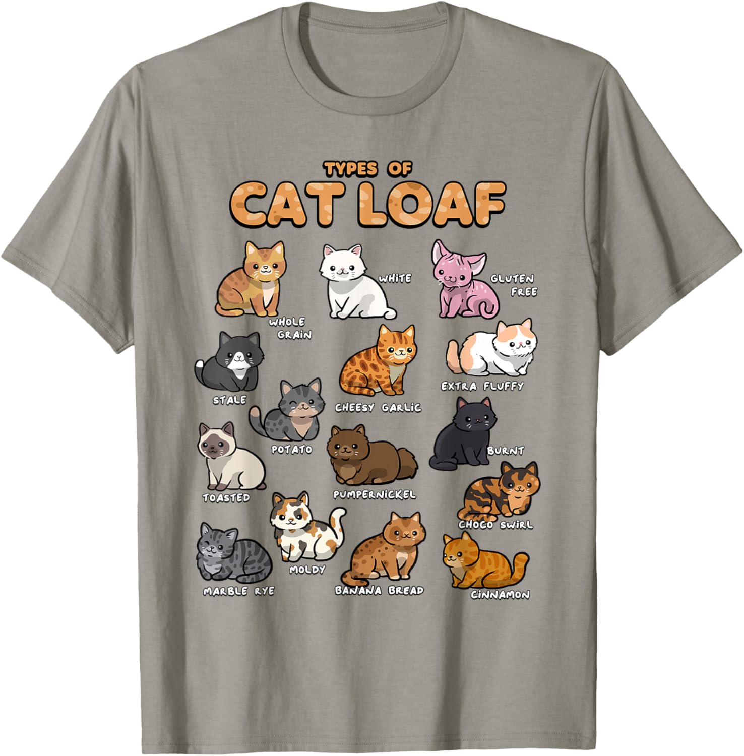 Cute Cat Loaf Kawaii Kitten T-Shirt for Cat Lovers Men Women Kids - 11