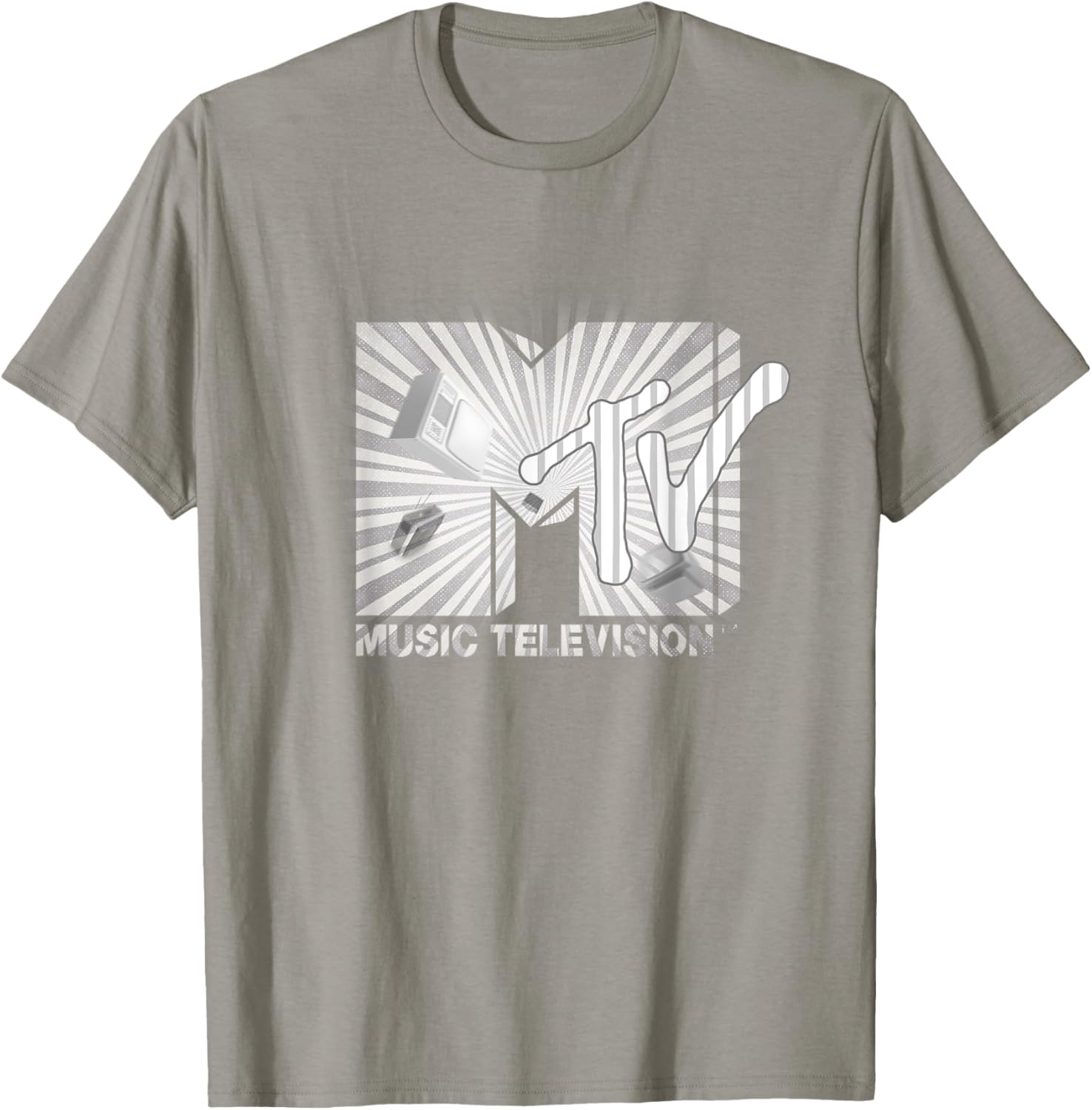 Mademark x MTV Vintage Logo T-Shirt with Retro TV and Ham Radio Design - 10