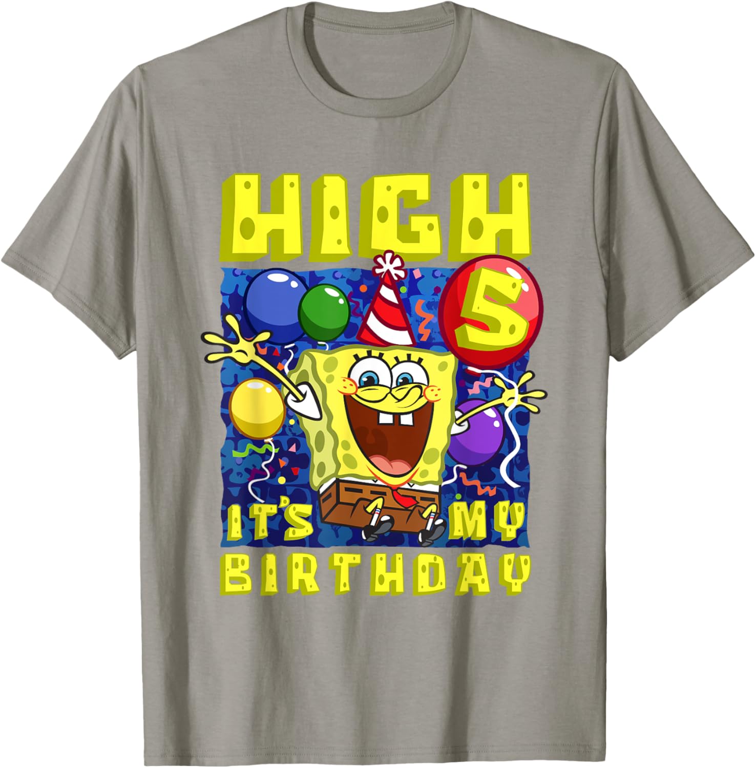 SpongeBob SquarePants Birthday T-Shirt for Boys and Girls Age 5 - 11