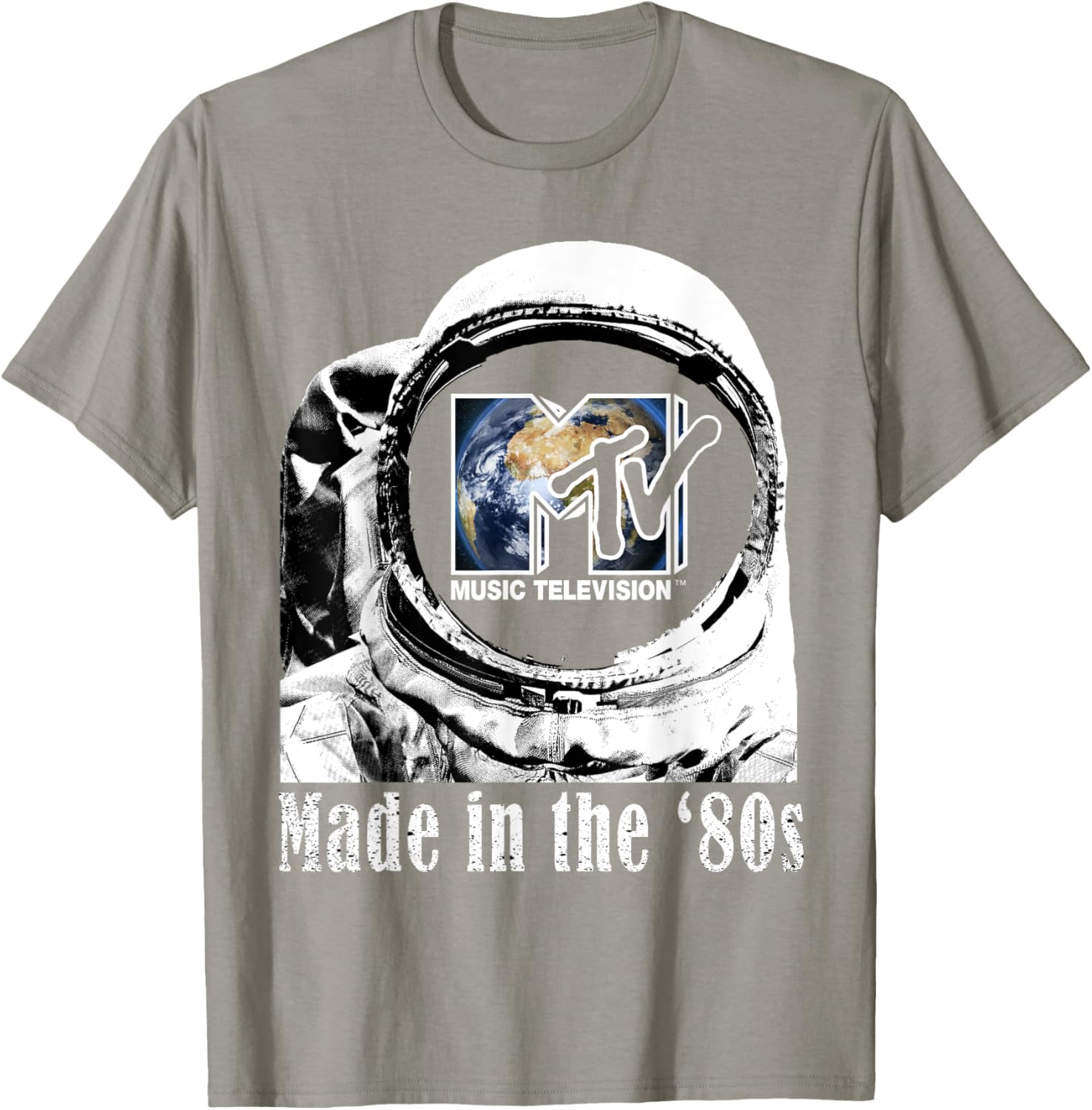 Mademark x MTV 80s Astronaut T-Shirt with Earth Logo for Retro Vibes - 7