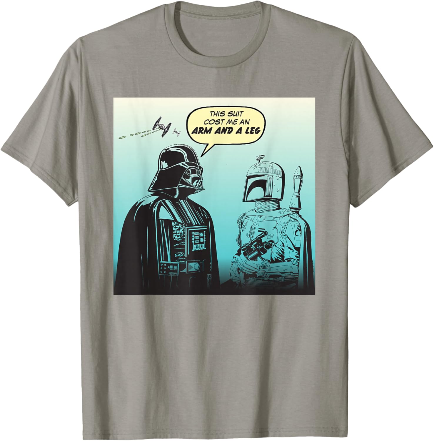 Star Wars Funny Darth Vader and Boba Fett Comic T-Shirt for Fans - 22