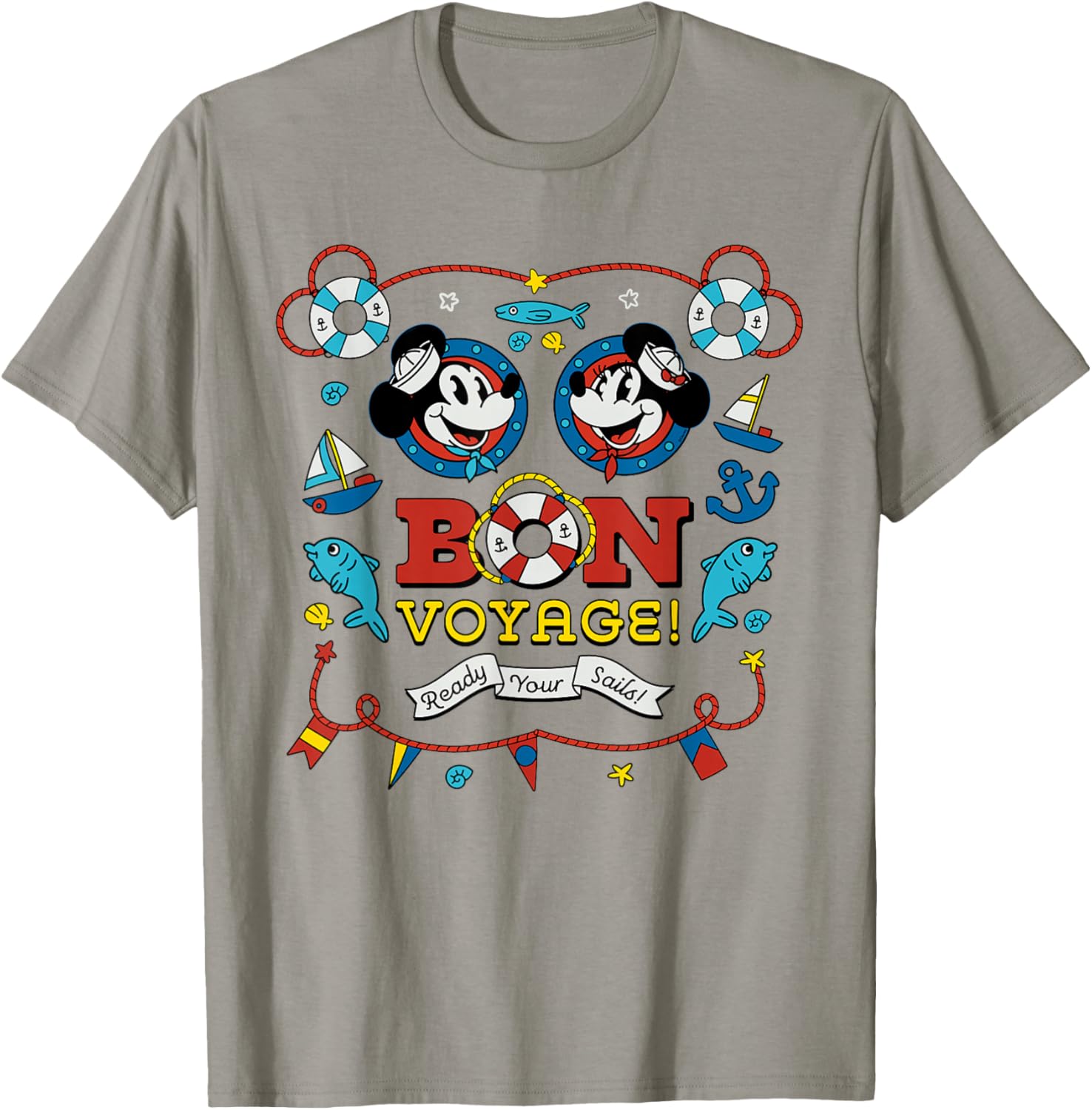 Disney Cruise Mickey and Minnie Mouse Bon Voyage Vacation T-Shirt - 4