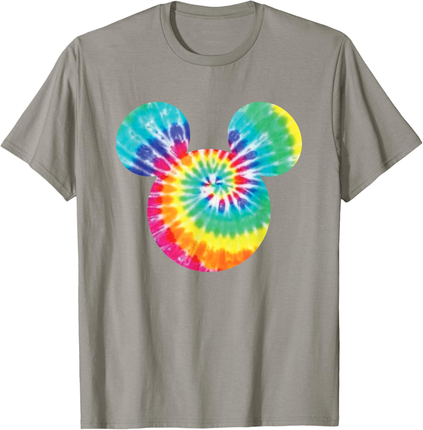 Disney Mickey Mouse Rainbow Tie-Dye Short Sleeve T-Shirt for Fun Style - 1