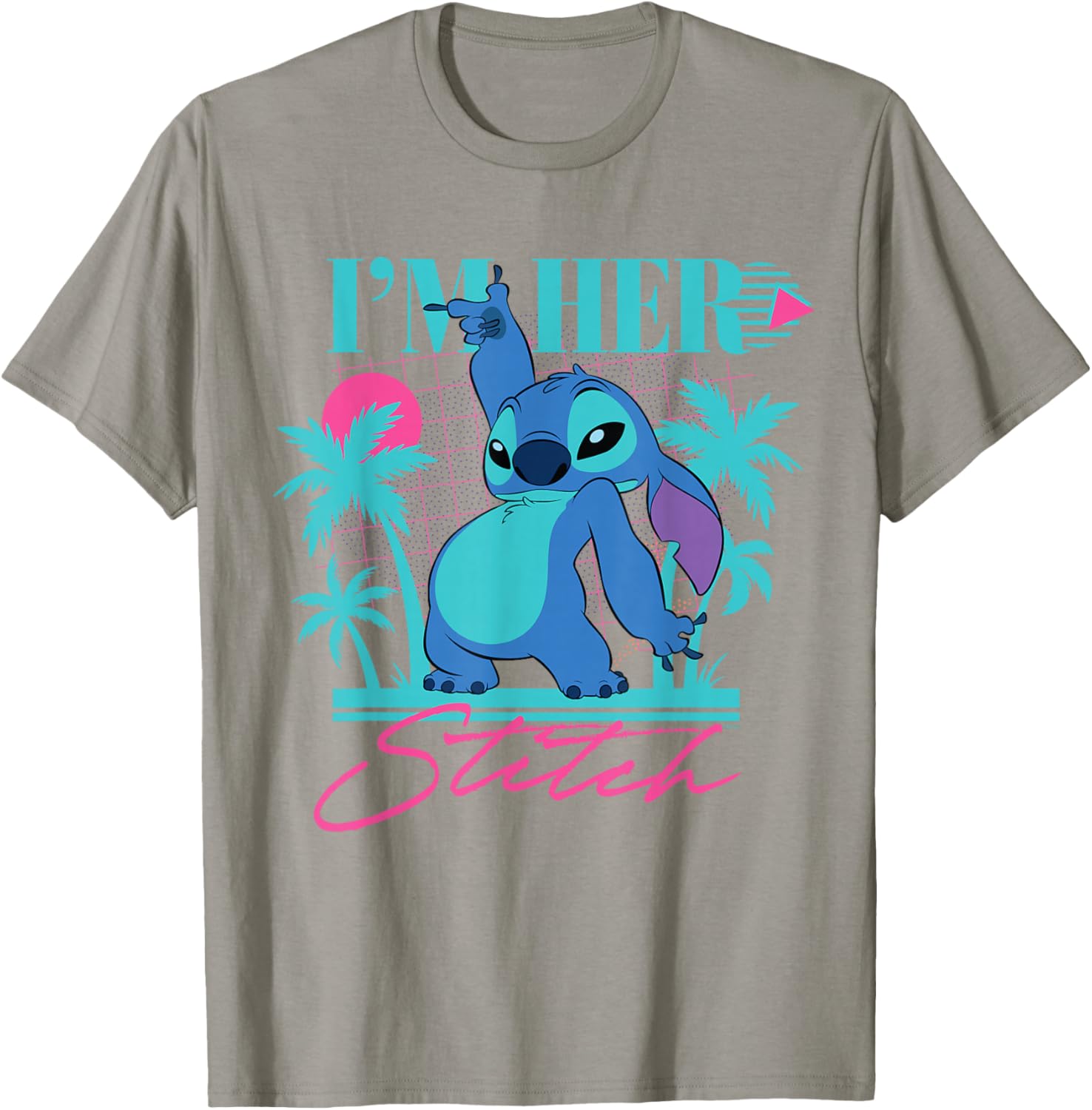 Disney Stitch Retro 90s Couples Matching I'm Her Stitch T-Shirt for Fun Love - 23