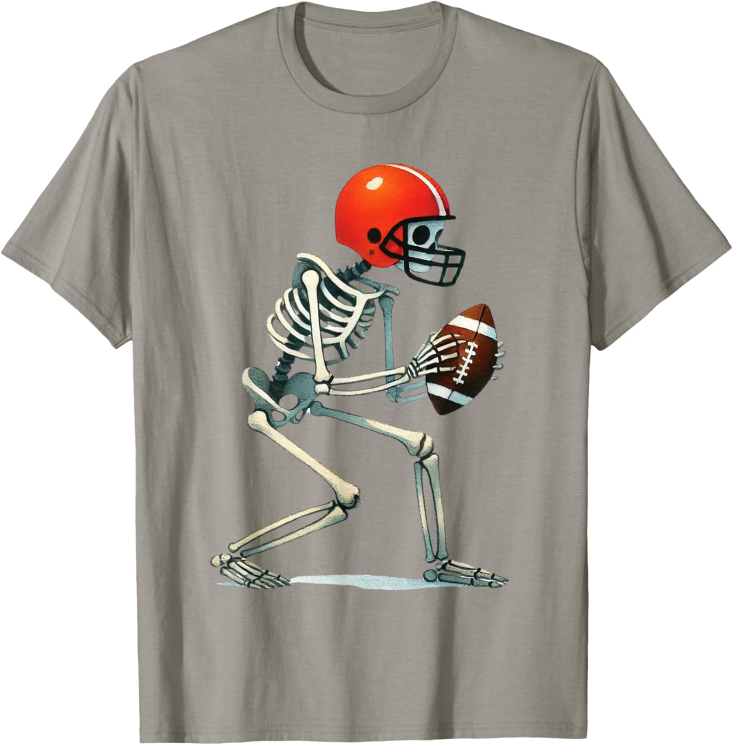 Funny Skeleton Football Halloween Costume Tee for Boys and Men - 17