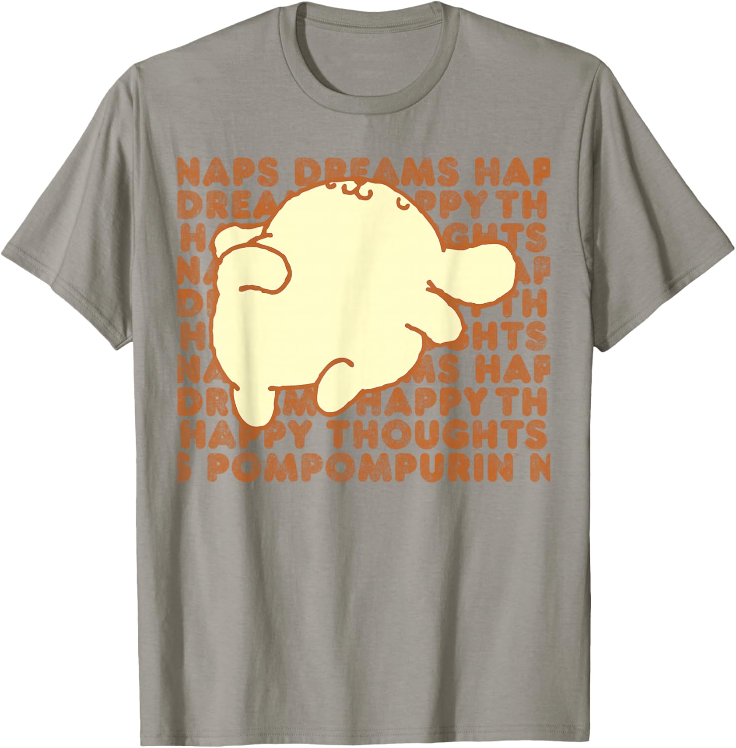 Pompompurin Happy Thoughts Nap Time T-Shirt for Cozy Relaxation - 22